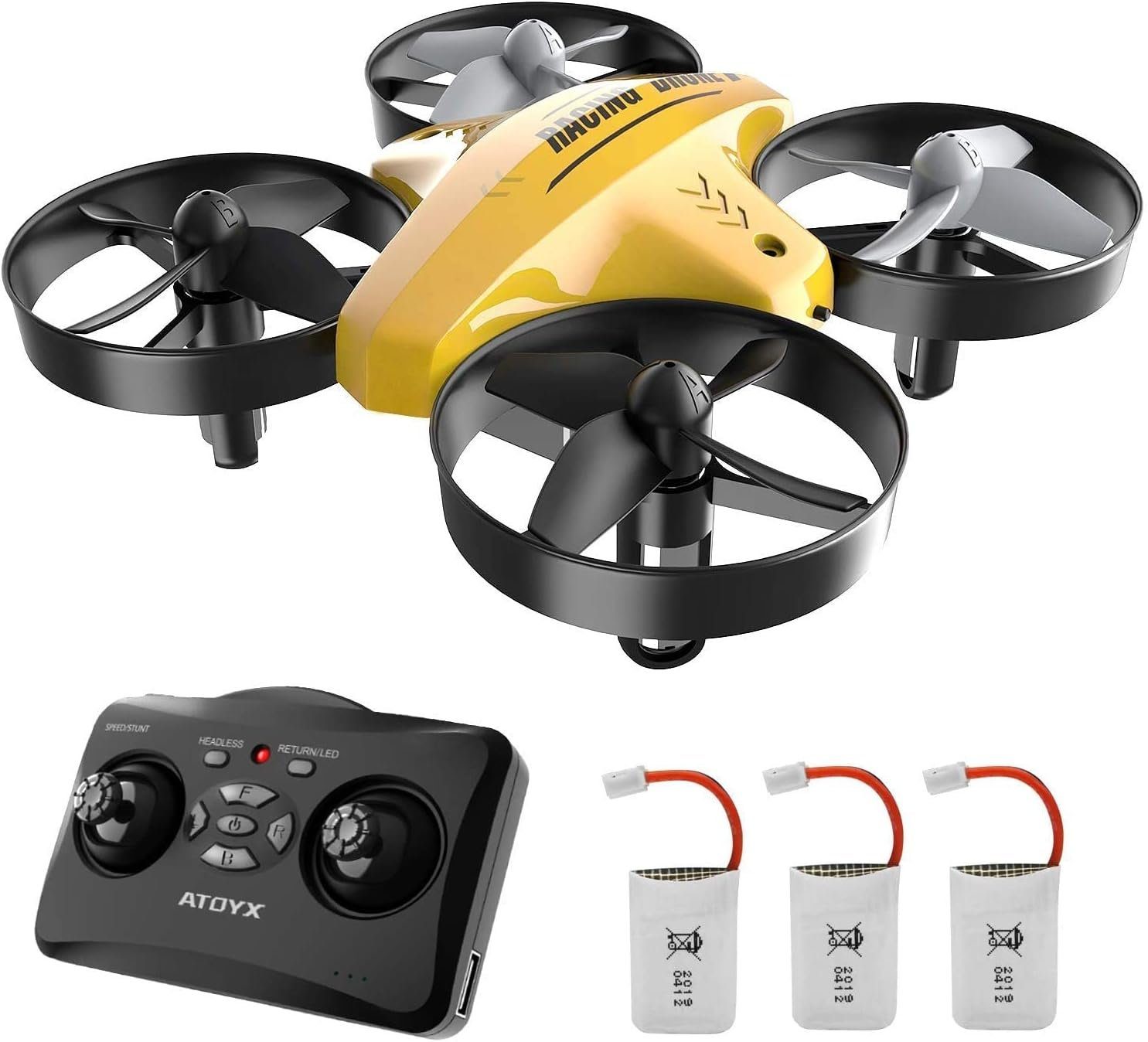 ATOYX für Kinder, Innenbereich, ferngesteuerter Quadcopter, Mini- Drohne (mit Modus ohne Kopf, Flugzeug, Mini-Spielzeug, Geschenk AT-66C)