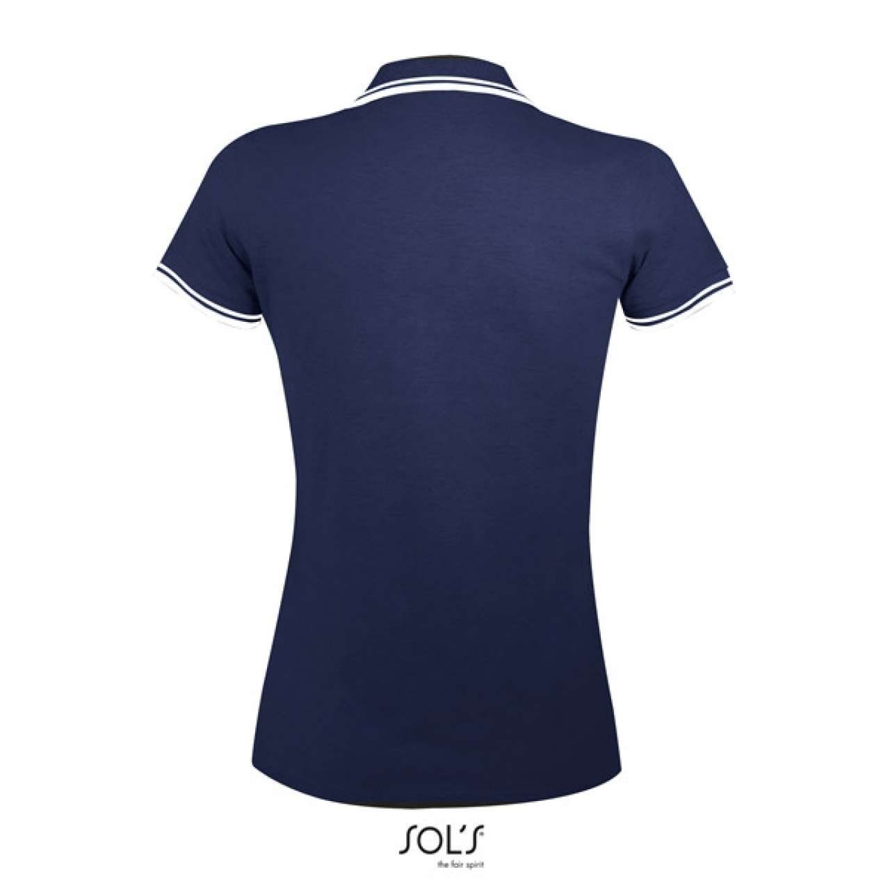 T-Shirt Piqué Poloshirt Oberteil, SOLS Lady-Fit kurzarm French Polo SOL'S Navy/White Damen Polohemd Shirt Poloshirt