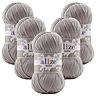 5 x ALIZE Bella 100 629 Hazy Taupe