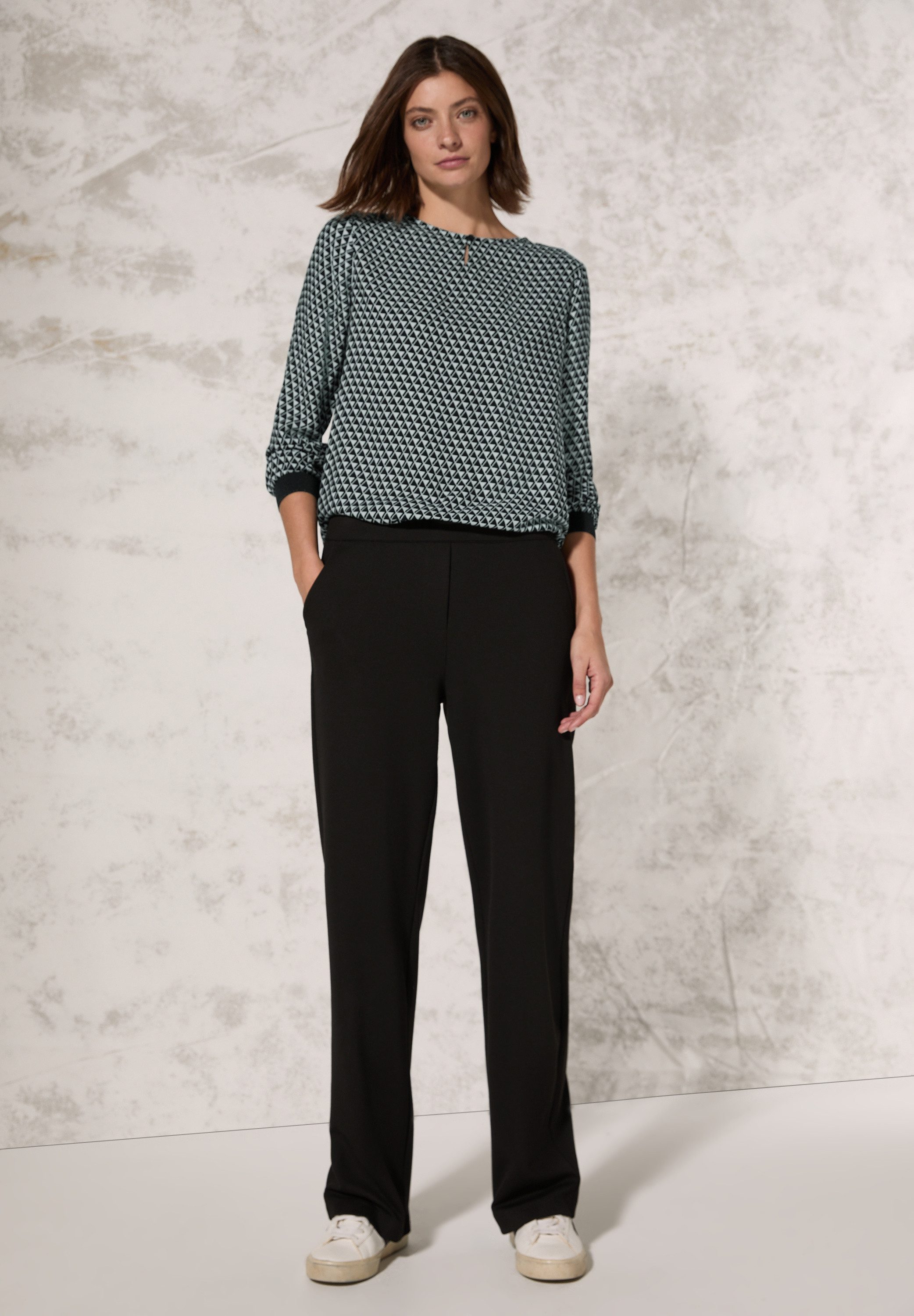 CECIL Langarmbluse mit Elastikbund