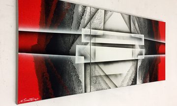 WandbilderXXL Gemälde Glassy Areas 120 x 50 cm, Abstraktes Gemälde, handgemaltes Unikat