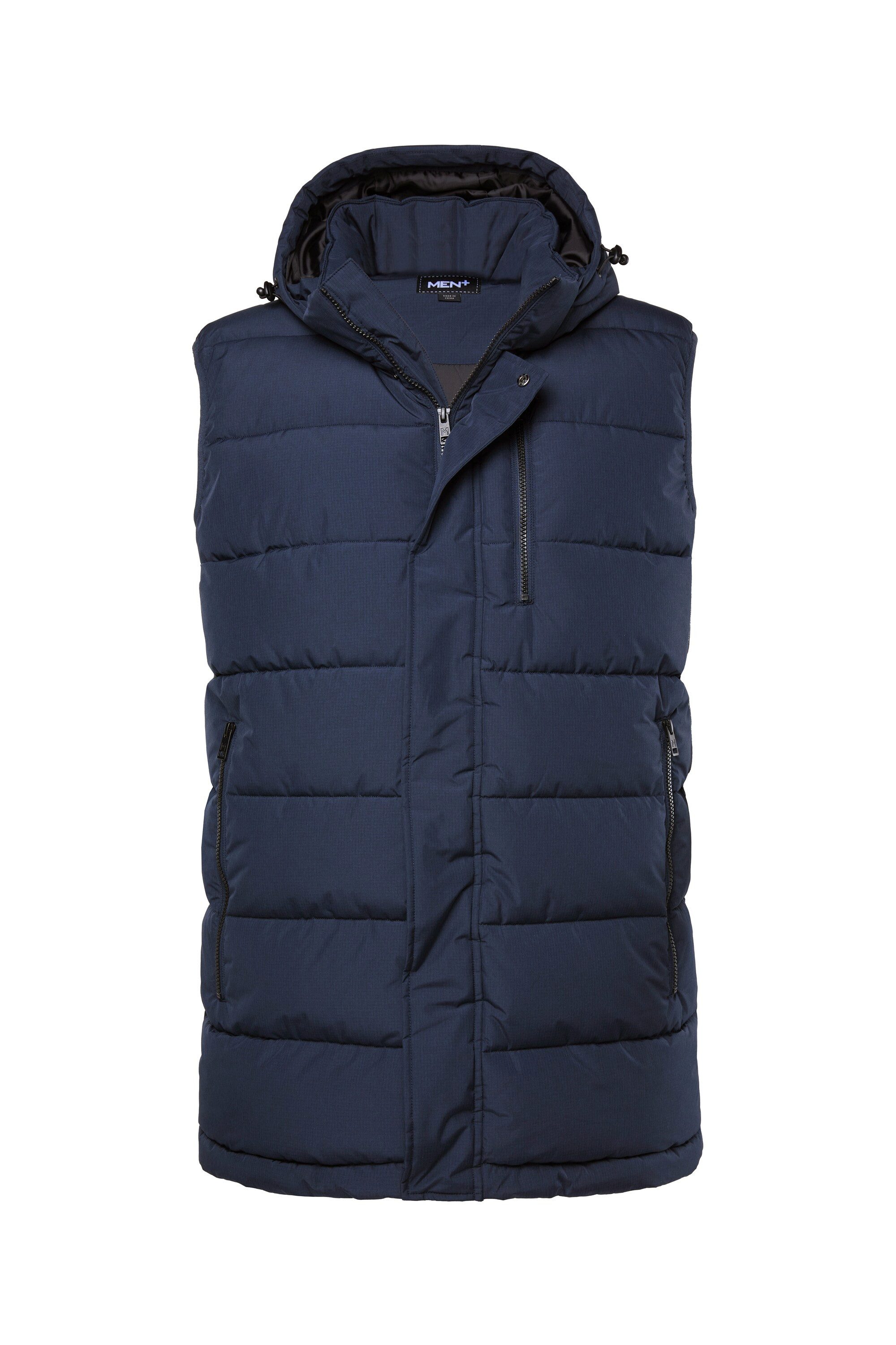Men Plus Steppweste Men+ Steppweste Kapuze Zipptaschen bis 8 XL günstig online kaufen
