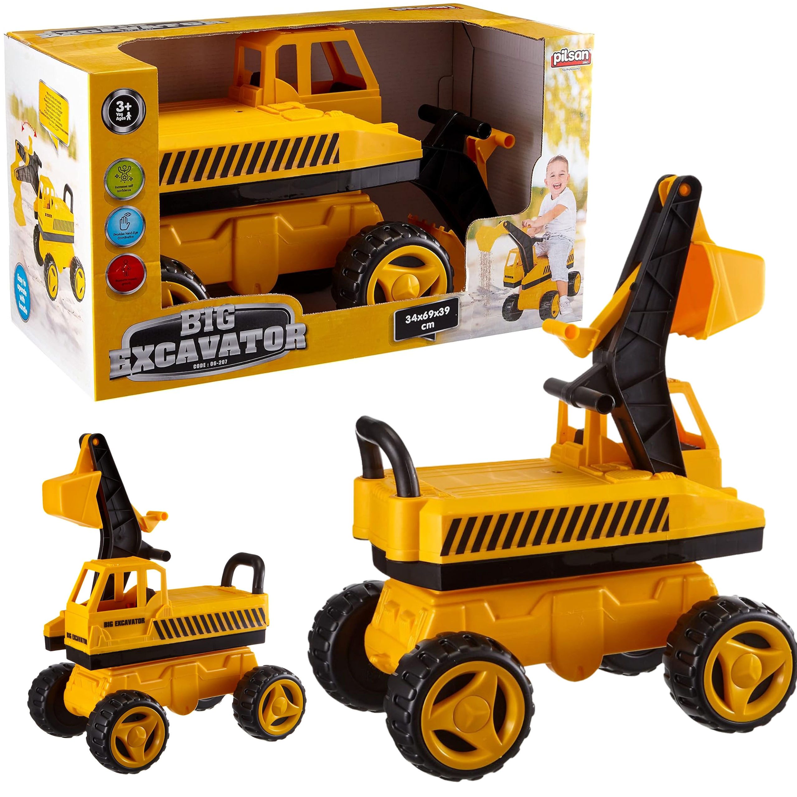 COIL Rutscherauto Bagger mit Sitz,Baggerlader,Großes Spielzeugfahrzeug,über günstig online kaufen