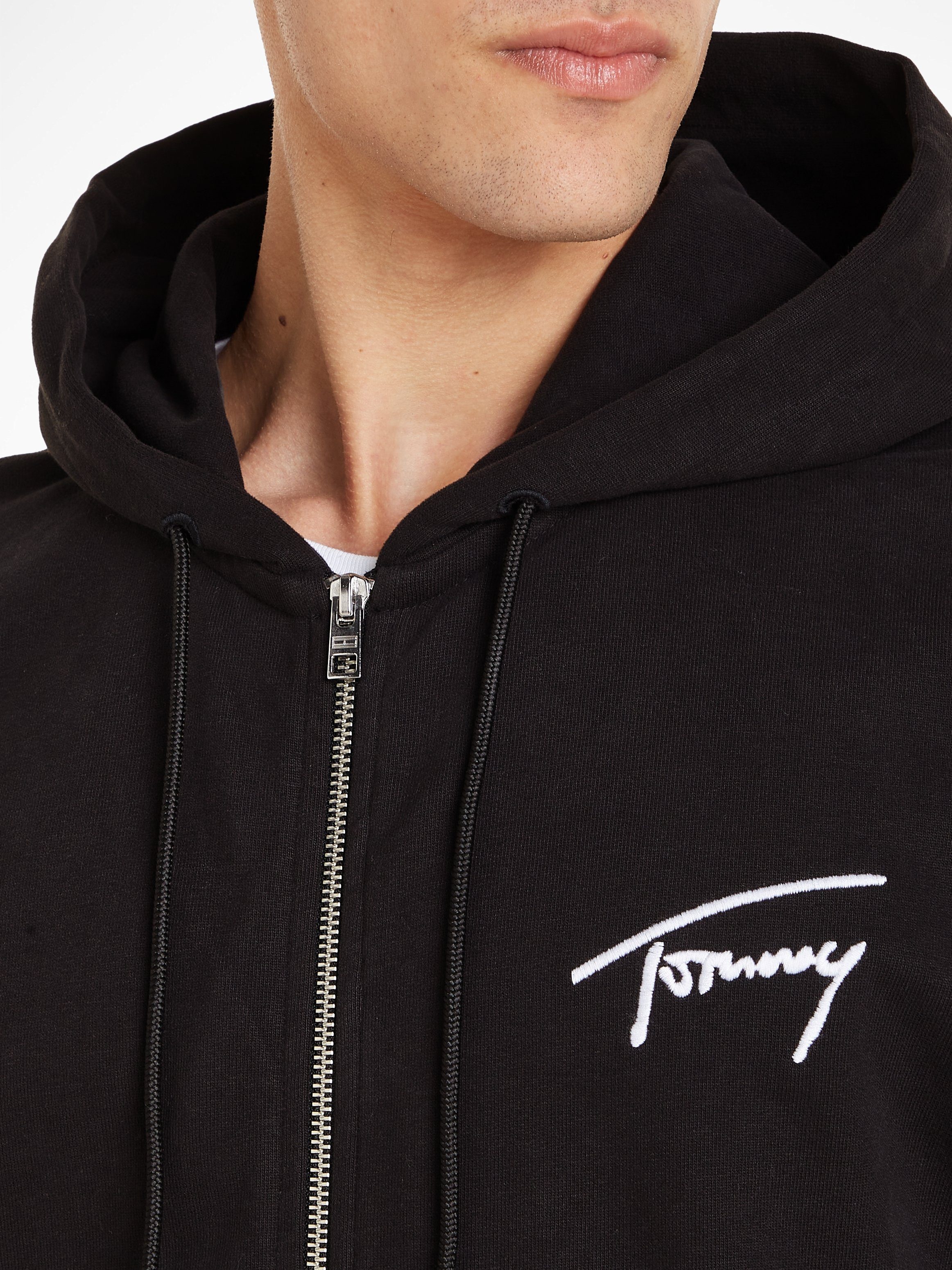 ZIP-THRU SIGNATURE TJM Tommy mit RLX EXT Jeans Sweatjacke Kordel