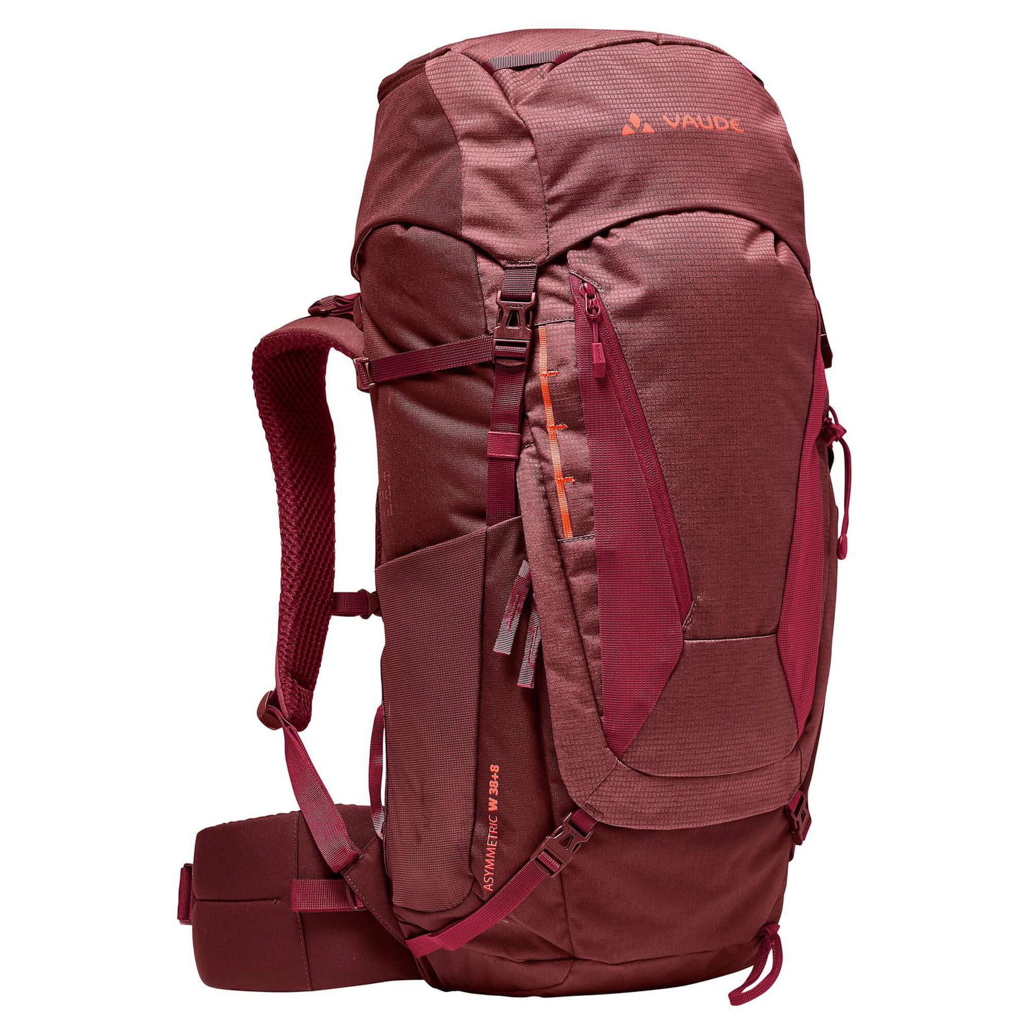 VAUDE Wanderrucksack Women's Asymmetric 38+8 - Wanderrucksack 65 cm (dark cherry)