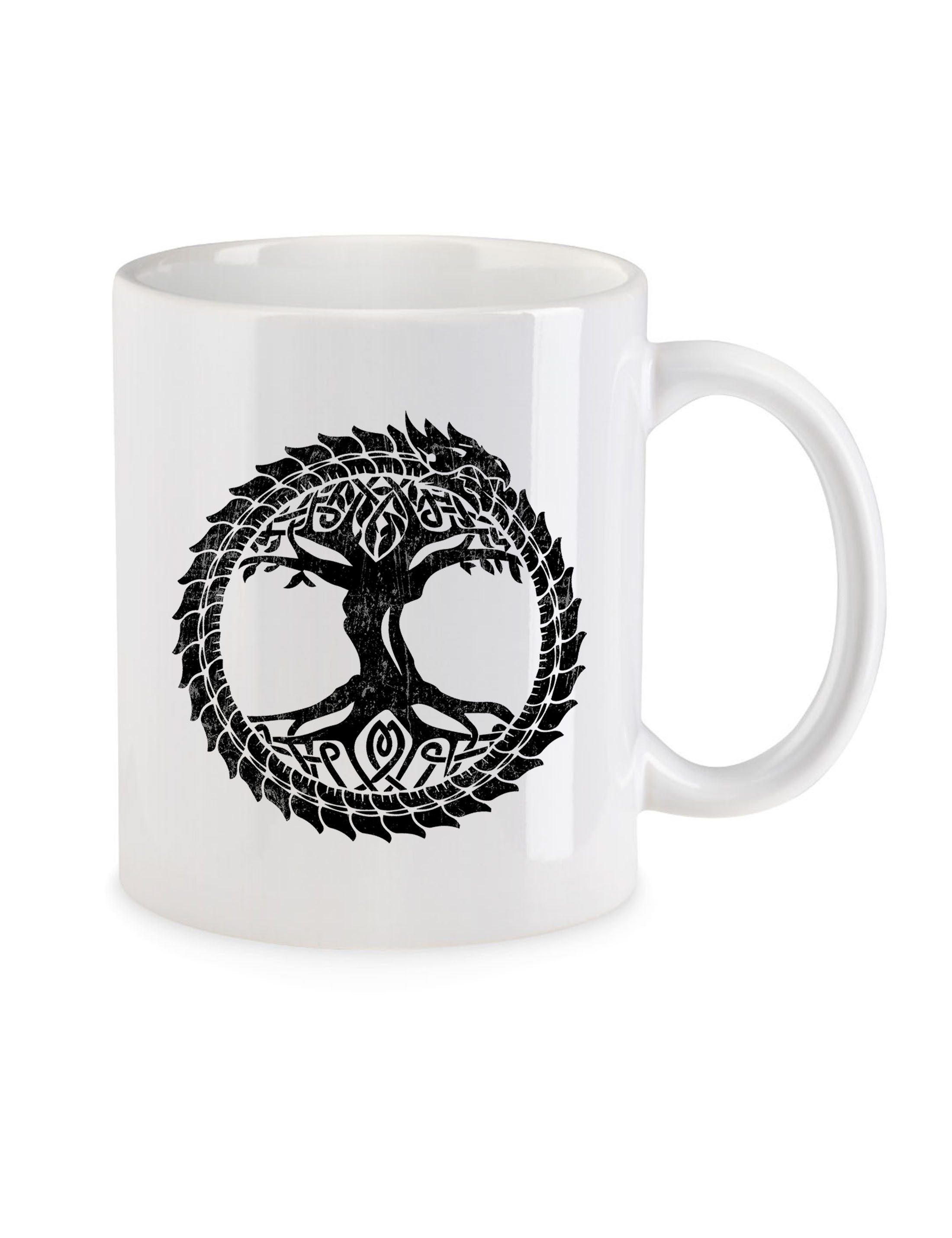 Urban Backwoods Tasse Ouroboros Yggdrasil Kaffeetasse Celtic Irminsul Tree Loki of Life Thor, 1-tlg., Keramik, Snake Weltenbaum Wikinger Vikings