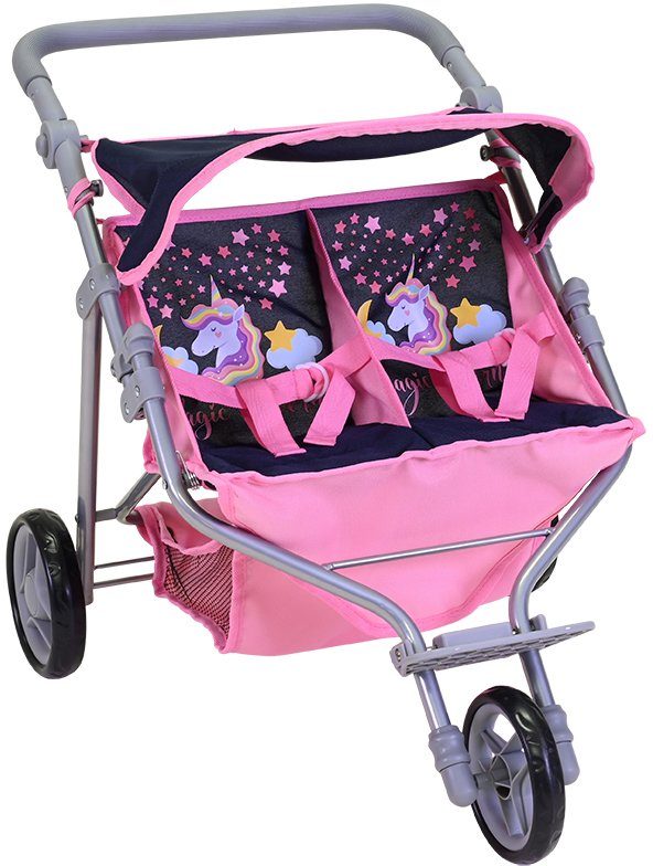 Knorrtoys® Puppen-Zwillingsbuggy Duo - Magic Unicorn günstig online kaufen
