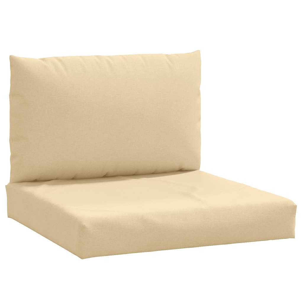 vidaXL Sitzauflage Palettenkissen 2-tlg. Melange Beige günstig online kaufen