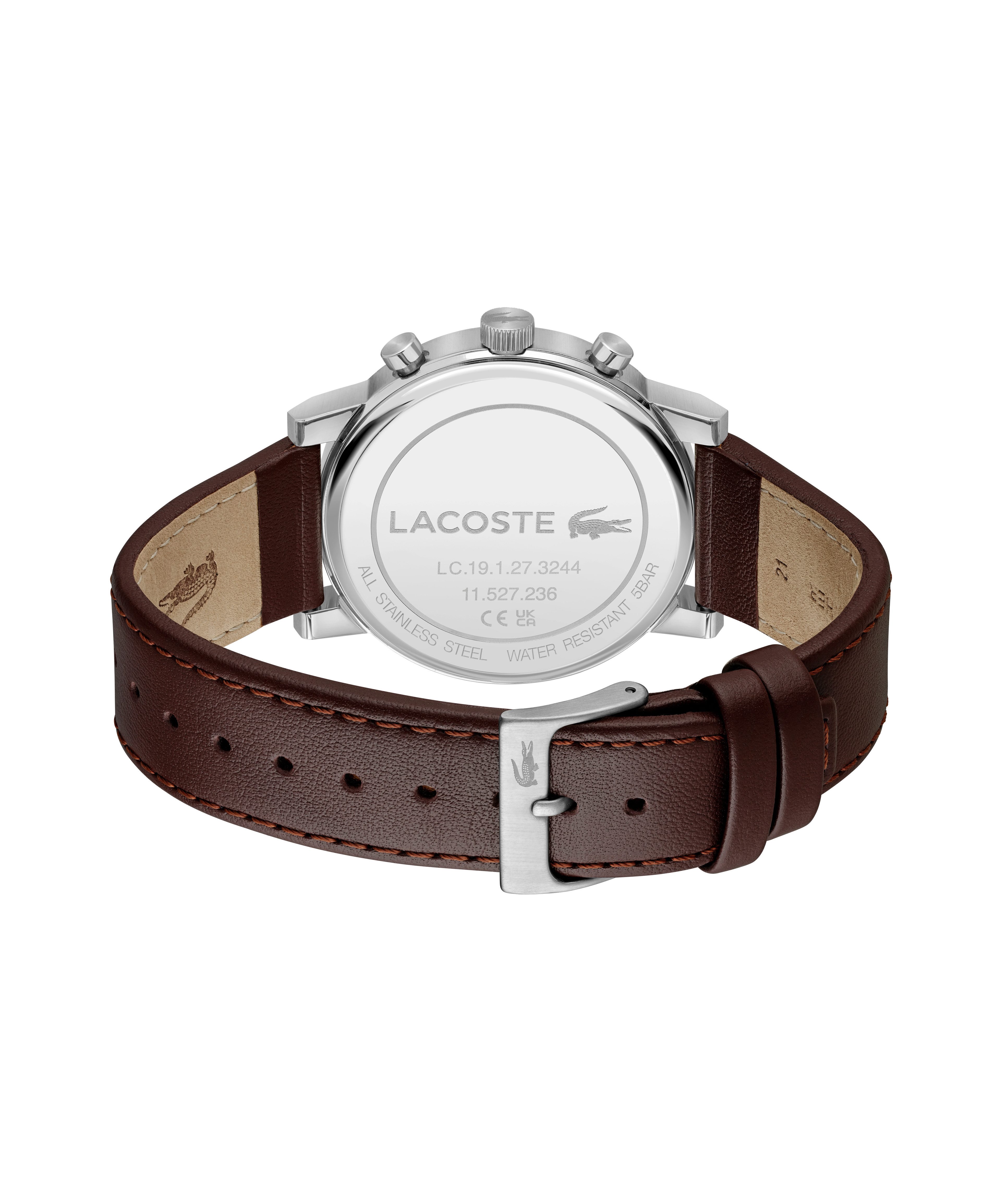 Lacoste Multifunktionsuhr Replay 2011486, Quarzuhr, Armbanduhr, Herrenuhr, Lederarmband, analog