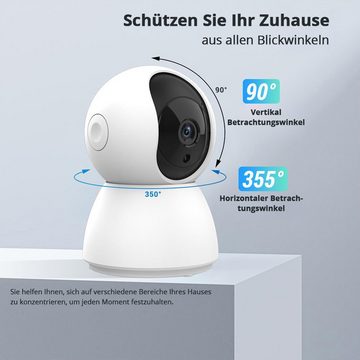 TALLPOWER C23-1P Überwachungskamera (Ultra HD 2K, 2.4GHz WiFi, Nachtsicht, Auto Tracking Infrarot-LED)