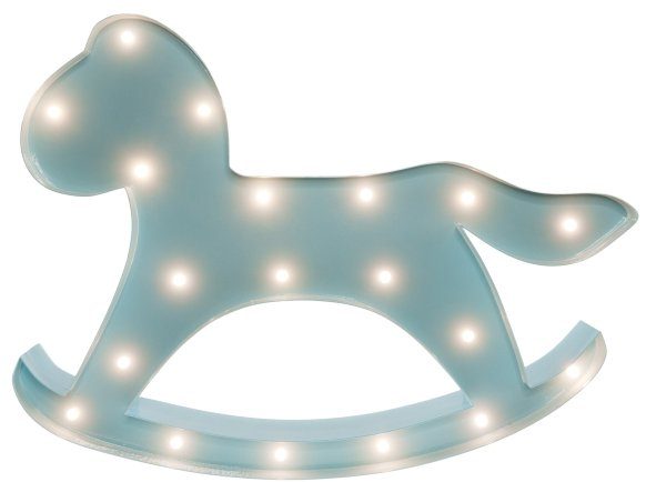 MARQUEE LIGHTS LED Dekolicht Hobbyhorse, LED fest integriert, Warmweiß, Wandlampe, Tischlampe Schaukelpferd 19 Leuchtmittel - 31x22 cm