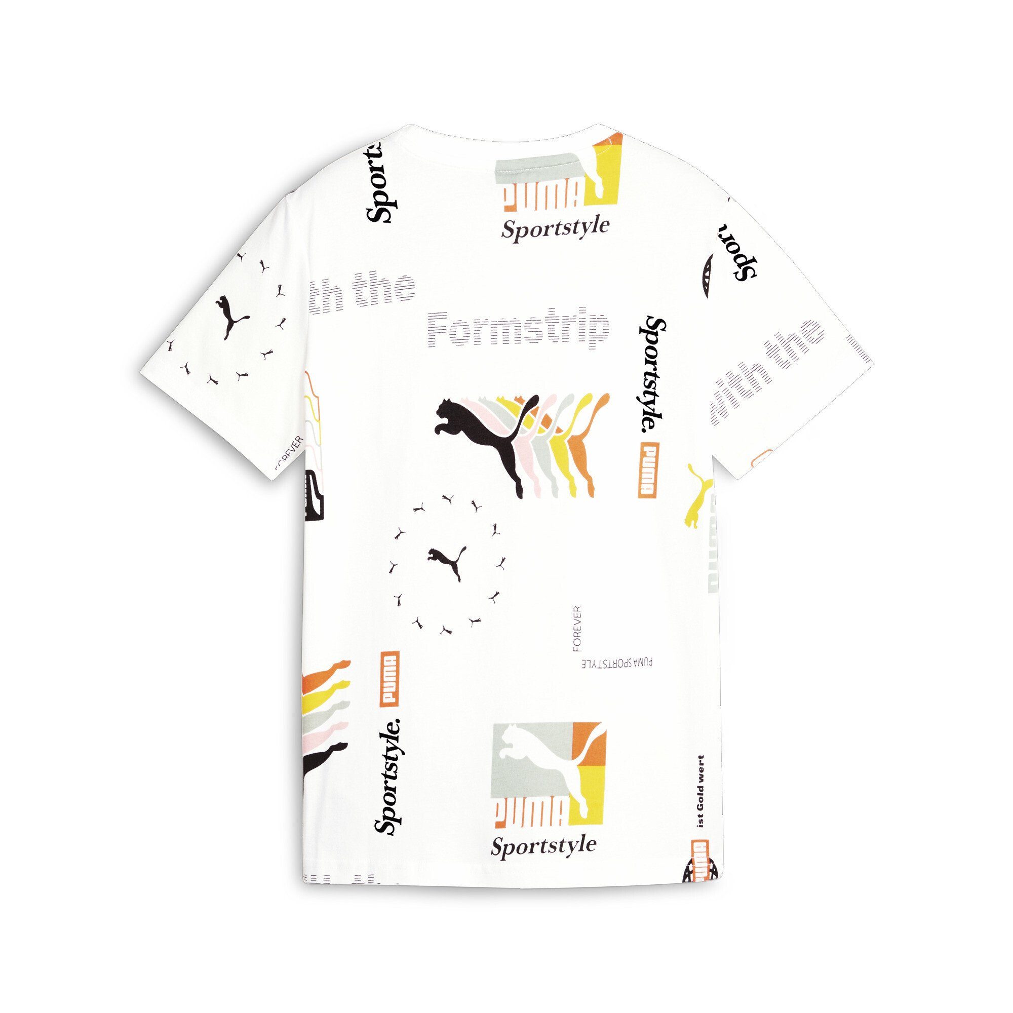 White PUMA T-Shirt T-Shirt Classics Printed Love Jugendliche Brand