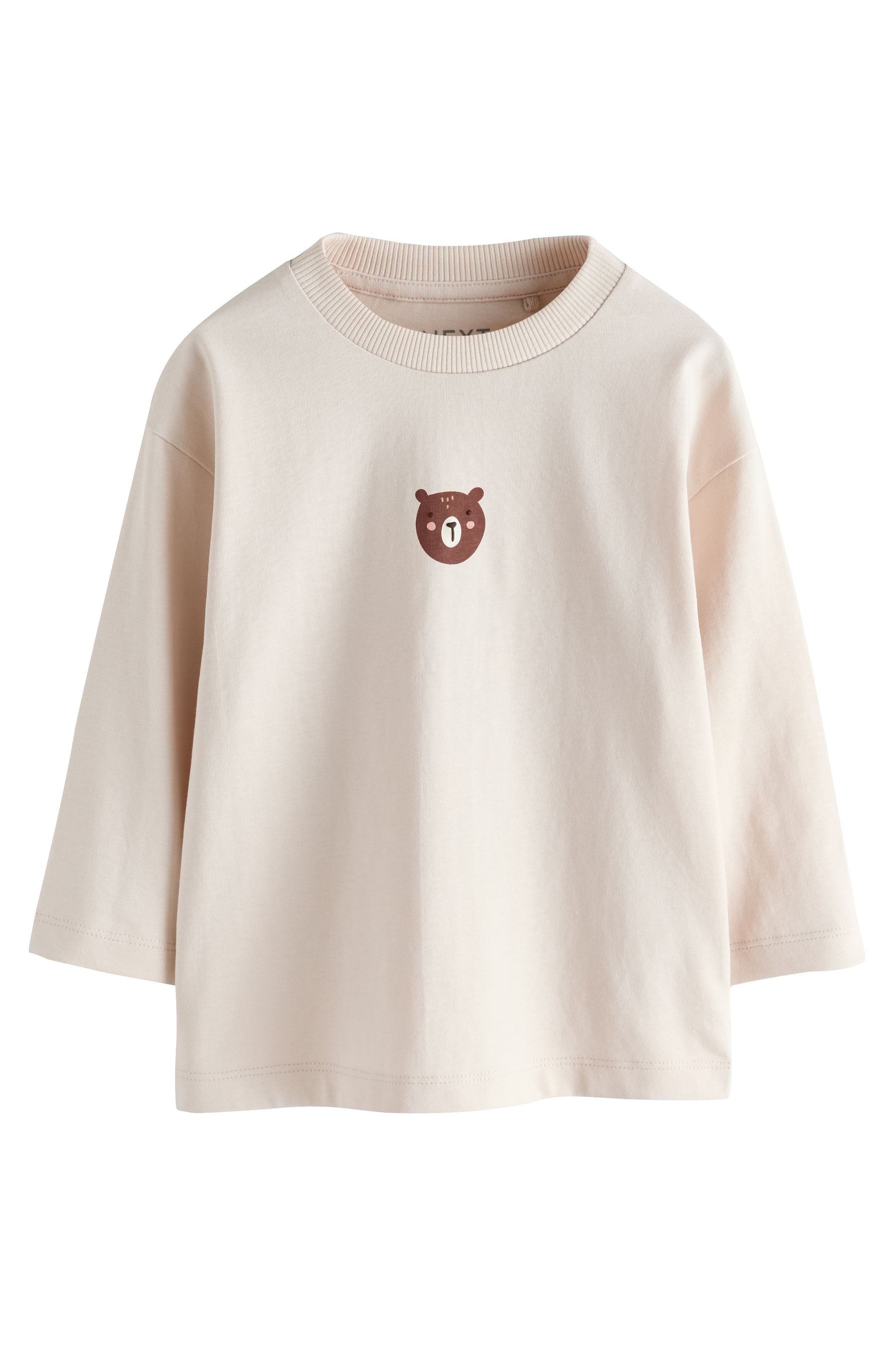 Langarmshirt Langarmshirt mit kleinem Grafikprint