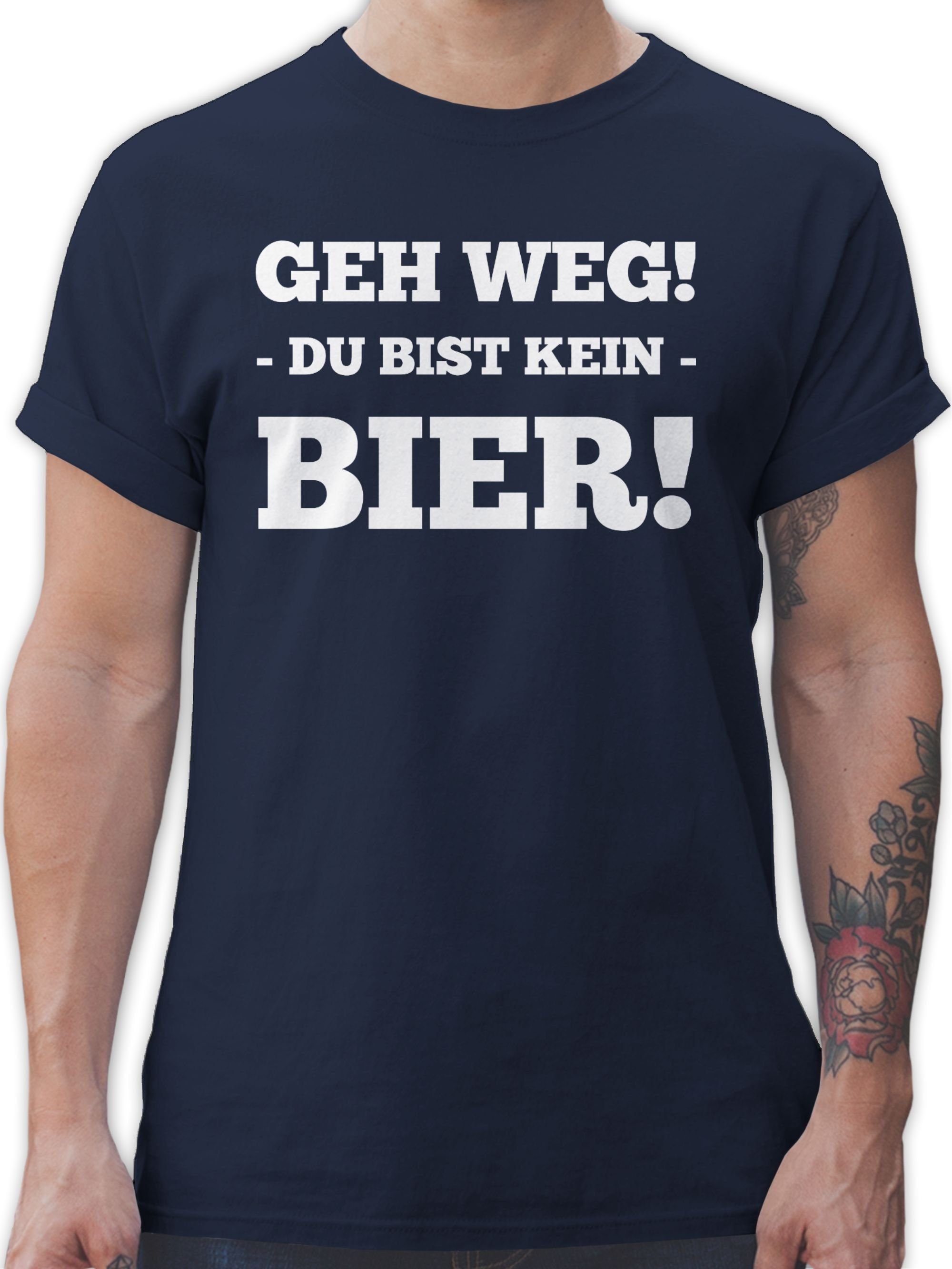 Shirtracer T-Shirt Geh Weg - Du bist kein Bier Sprüche Statement mit Spruch günstig online kaufen