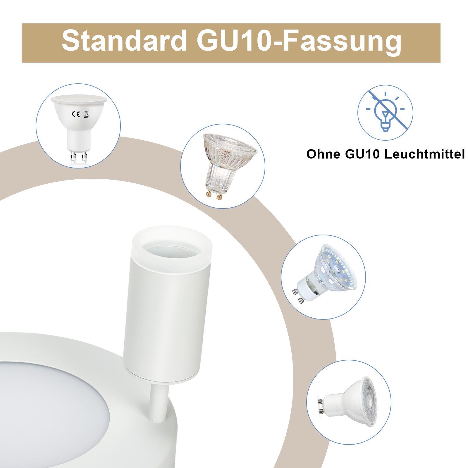 Nettlife Deckenstrahler Schwarz Schlafzimmer GU10 2/3/4 günstig online kaufen