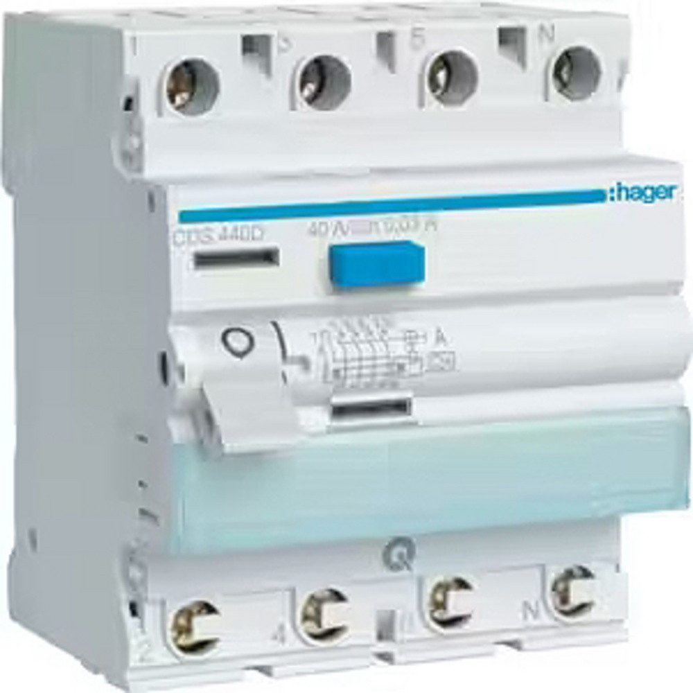 Hager Sicherheitsrelais Hager CDS440D Fehlerstrom-Schutzschalter