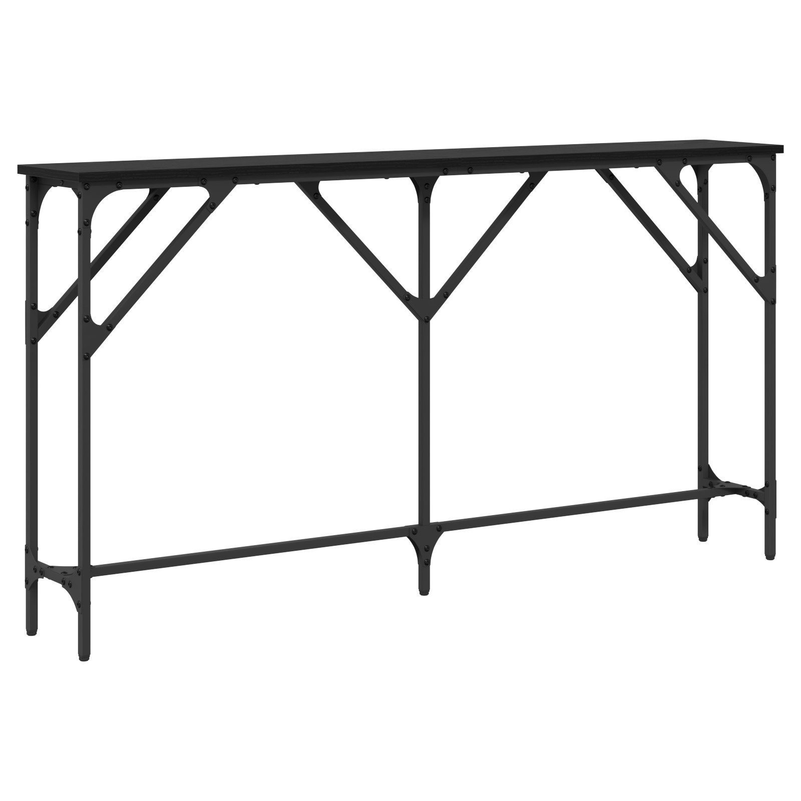 vidaXL Beistelltisch Konsolentisch Schwarz Eiche 140x23x75 günstig online kaufen