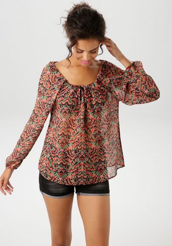 Aniston CASUAL Schlupfbluse su delikatus Cut-Out im R...