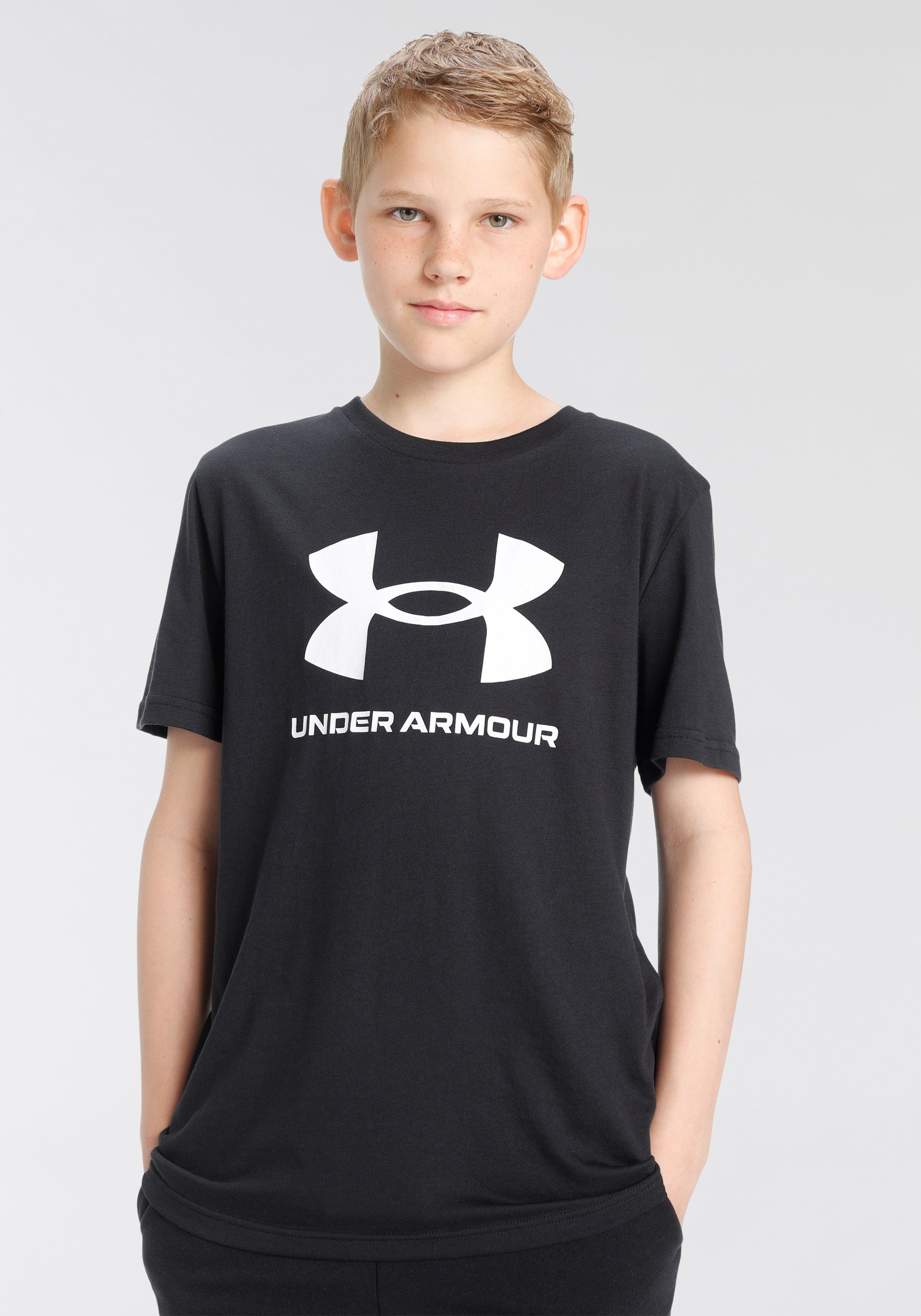 Under Armour® SHORTSLEEVE LOGO T-Shirt SPORTSTYLE schwarz