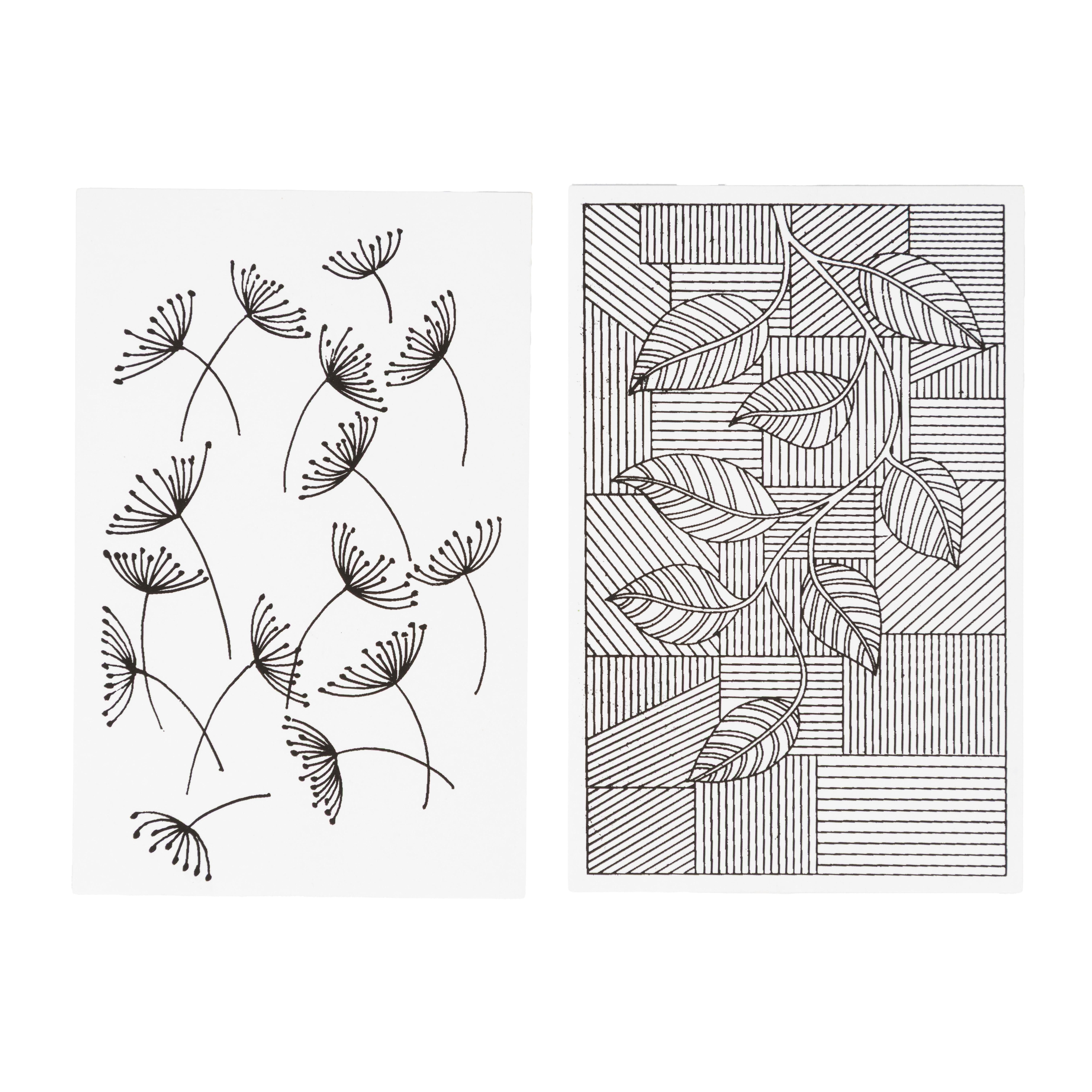 El Puente Grußkarten Postkarten aus Papier mit Pusteblumen (2er-Set), Handmade, Fair Trade