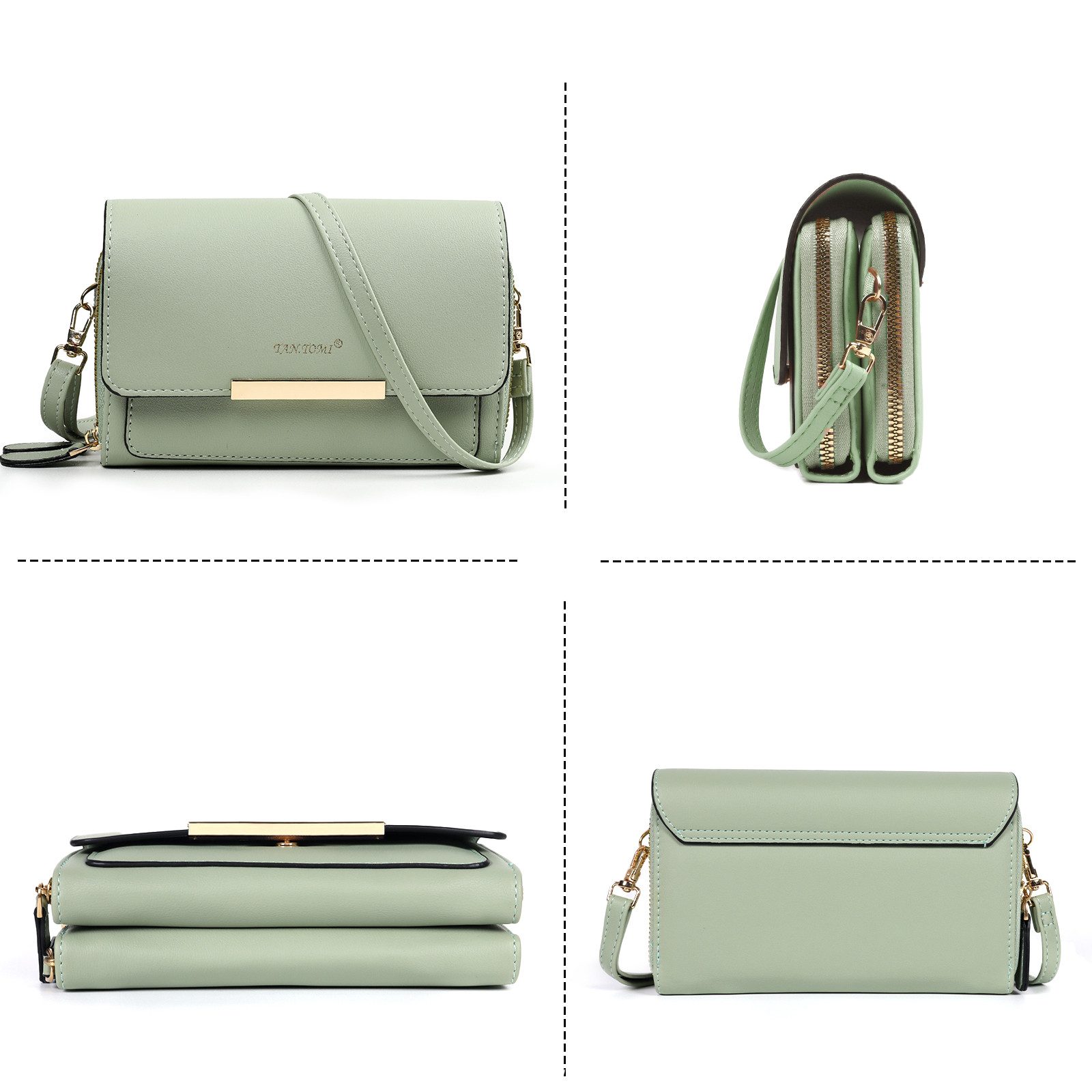 TAN.TOMI Umhängetasche Damen Handy Umhängetasche - Crossbody Tasche bis zu 6,7 Zoll (mit Geldbeutel Kartenfächer & Verstellbarer Abnehmbar Schulterriemen), Schultertasche Kleine Abendtasche Reisepass Handytasche