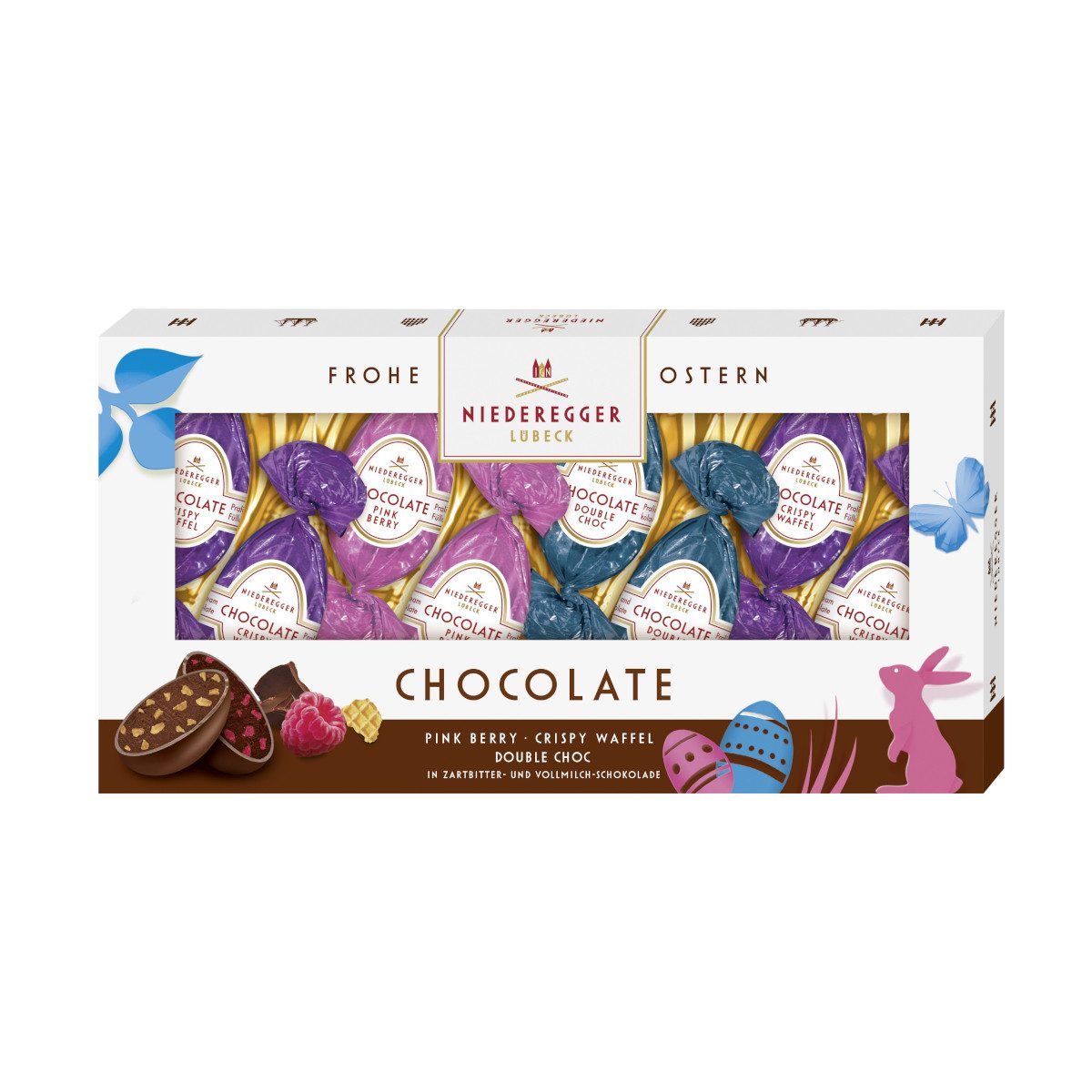 Niederegger Schokolade, Niederegger Oster Eier Chocolat Vollmilch Zartbitter Schokolade 100g