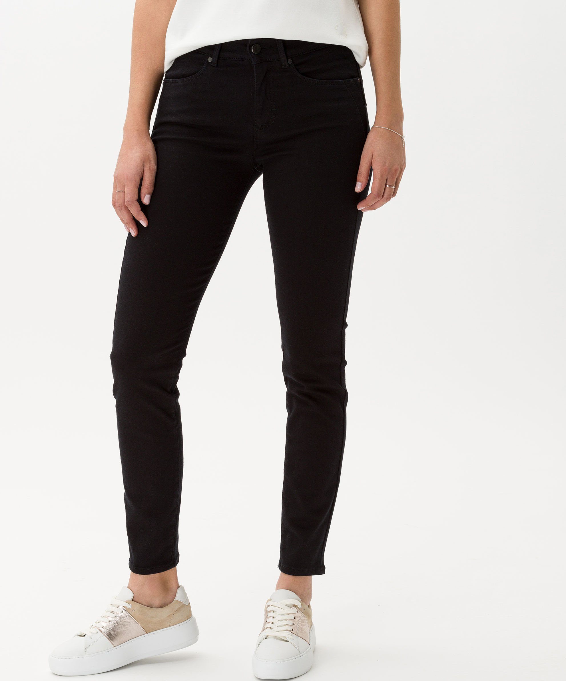 black clean Röhrenjeans Skinny-fit-Jeans Brax perma