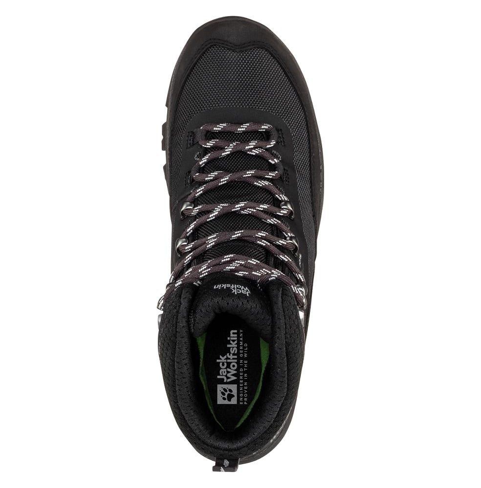 Jack Wolfskin Rebellion Guide Texapore Mid (100% PFC-frei,wasserdicht) schwarz Wanderschuh