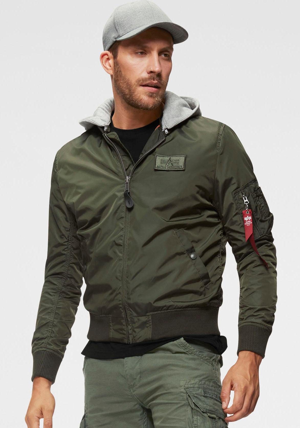 Alpha Industries Bomberjacke olivgrün TT HOOD MA-1