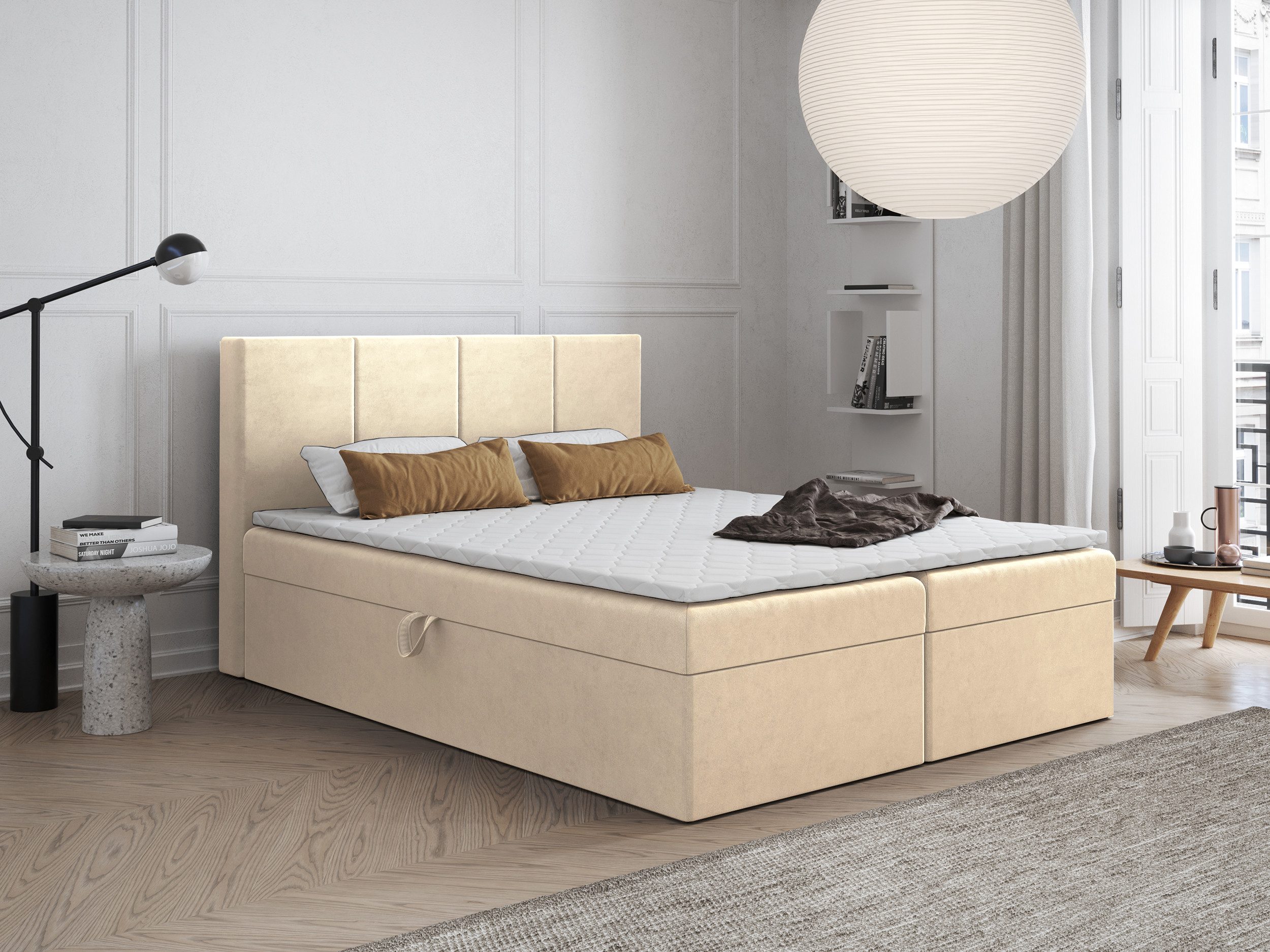 Godre Boxspringbett mit Bettkasten FARO 140x200 günstig online kaufen