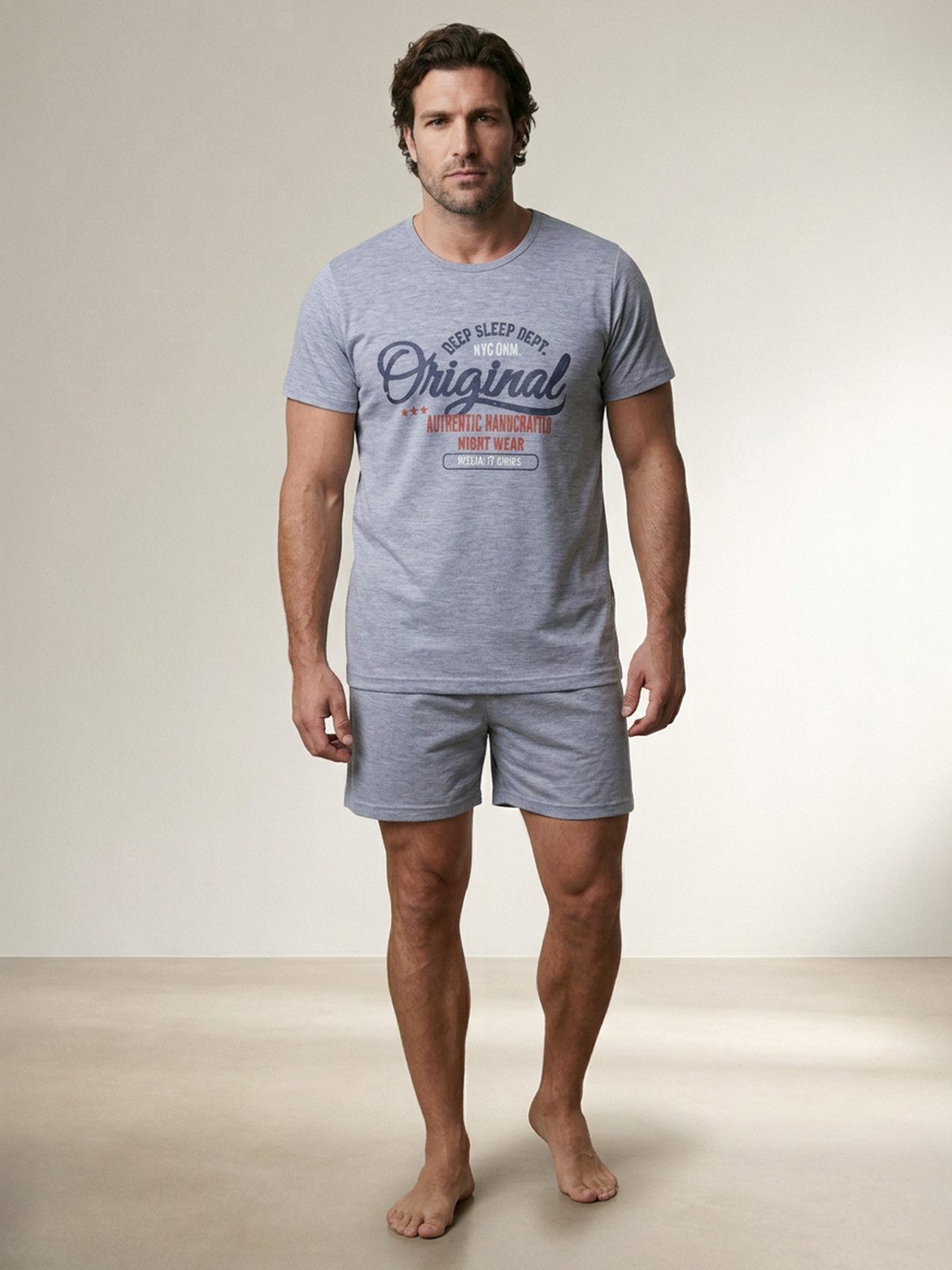 Henry Terre Shorty Original Authentic Nightwear Herren Pyjama Set