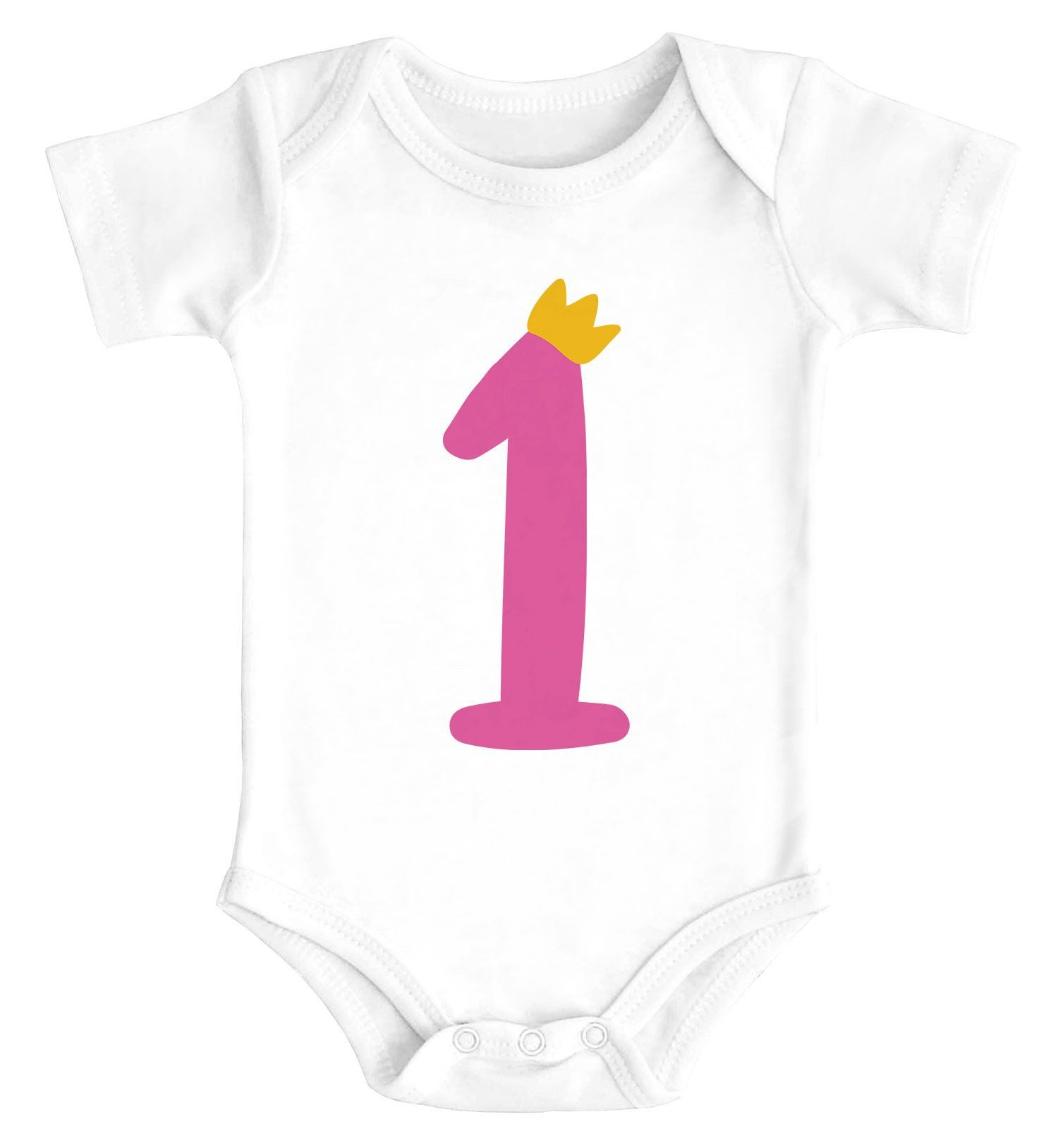 MoonWorks Body Babybody erster Geburtstag Zahl 1 mit Krone kurzarm Body