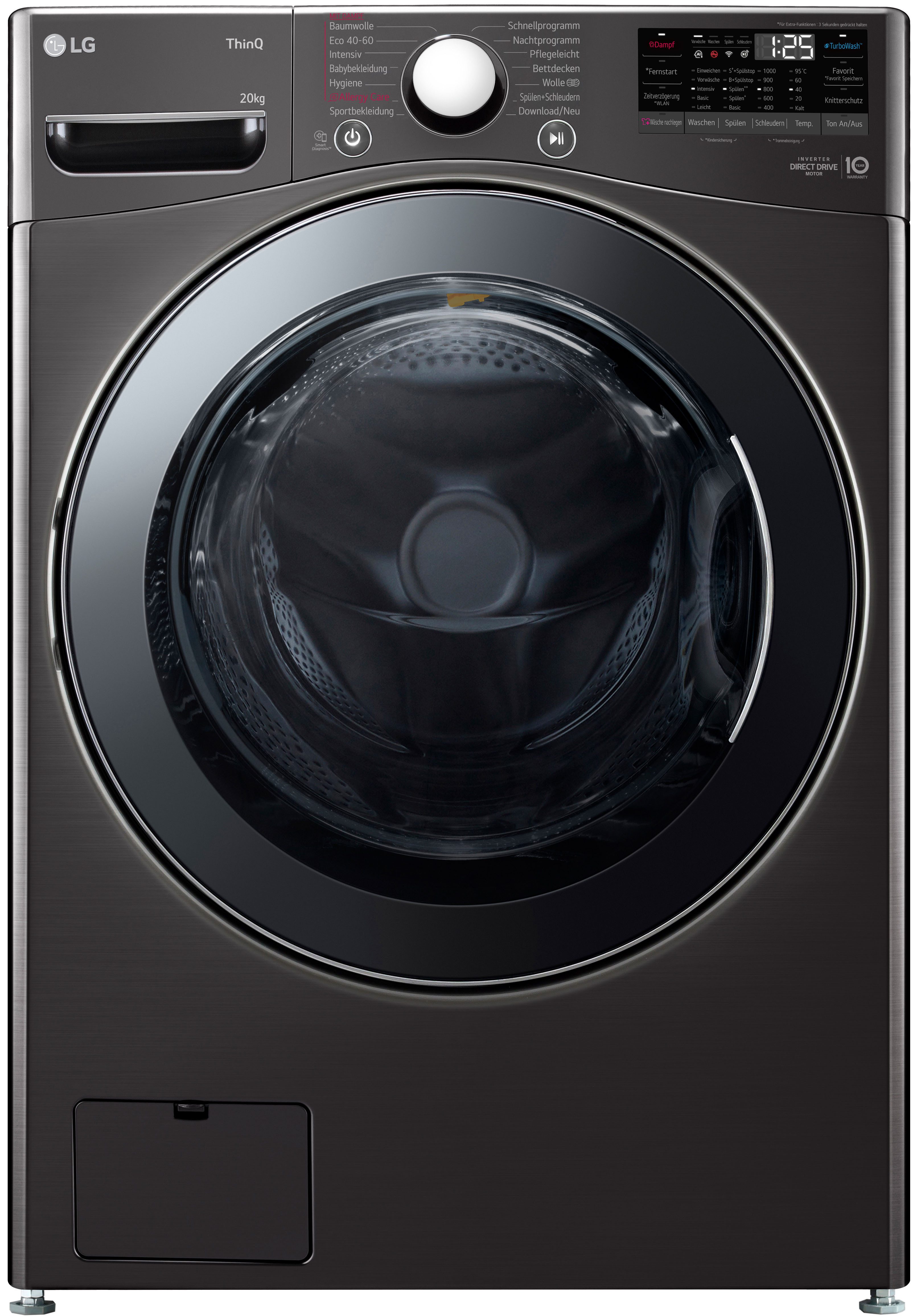 LG Waschmaschine Big Capacity F0WVT202B, 20 kg, 1000 U/min – Bild 3 von 5