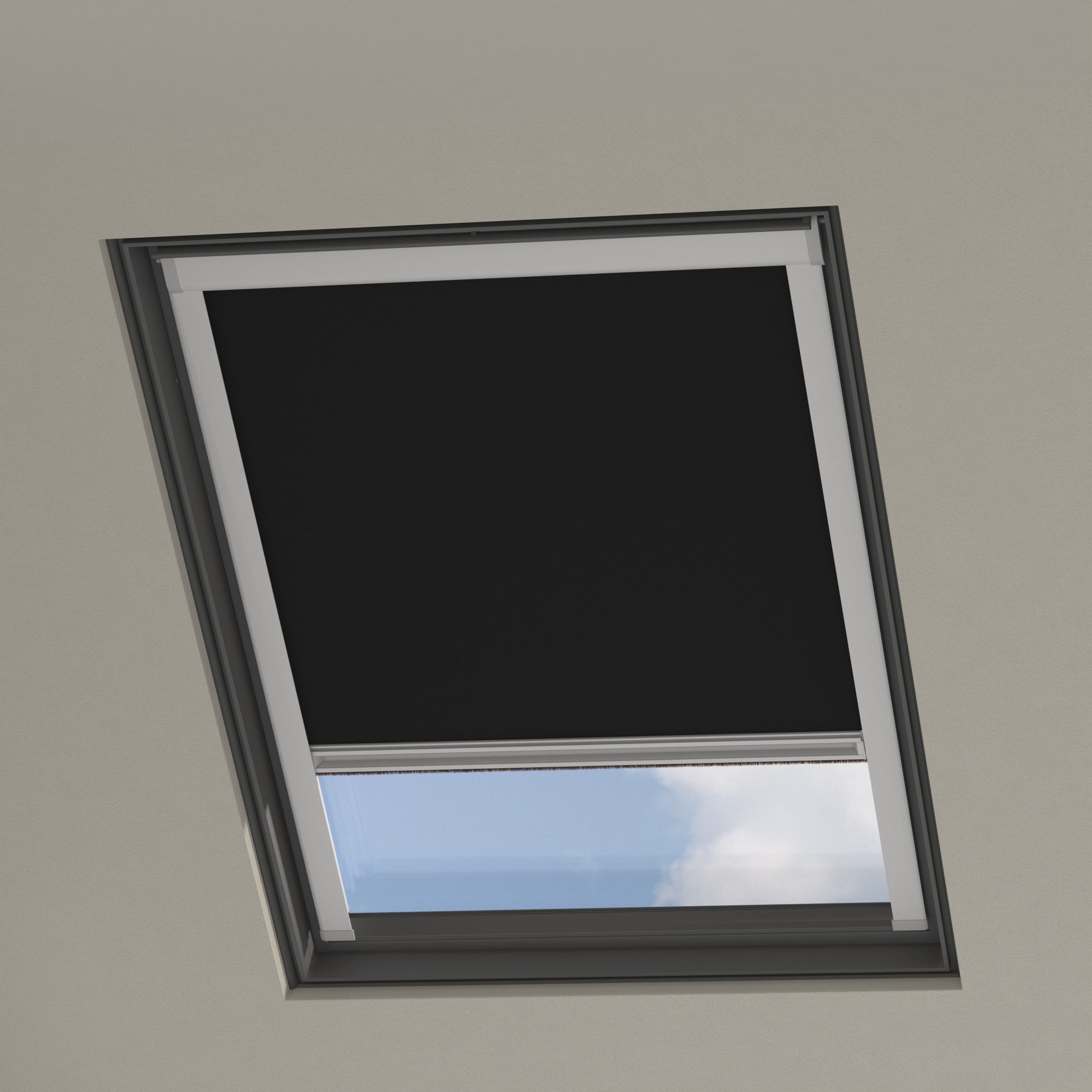 Dachfensterrollo C02 Velux Passend, Verdunkelnd, Schwarz, Cocoon Home, verschraubt