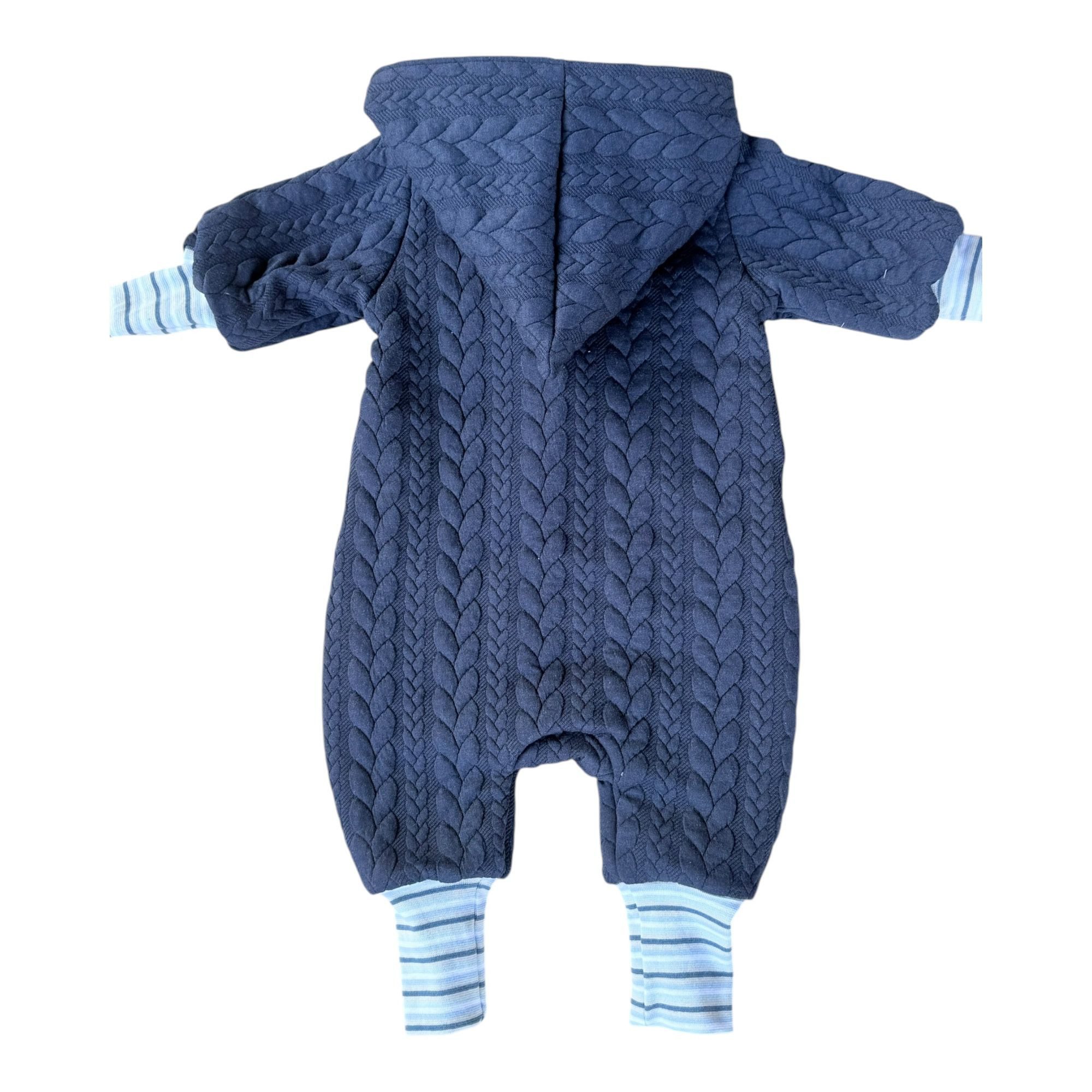 Land-Juwelen Overall Overall Zopfstrick Elefant blau – Bild 4 von 5