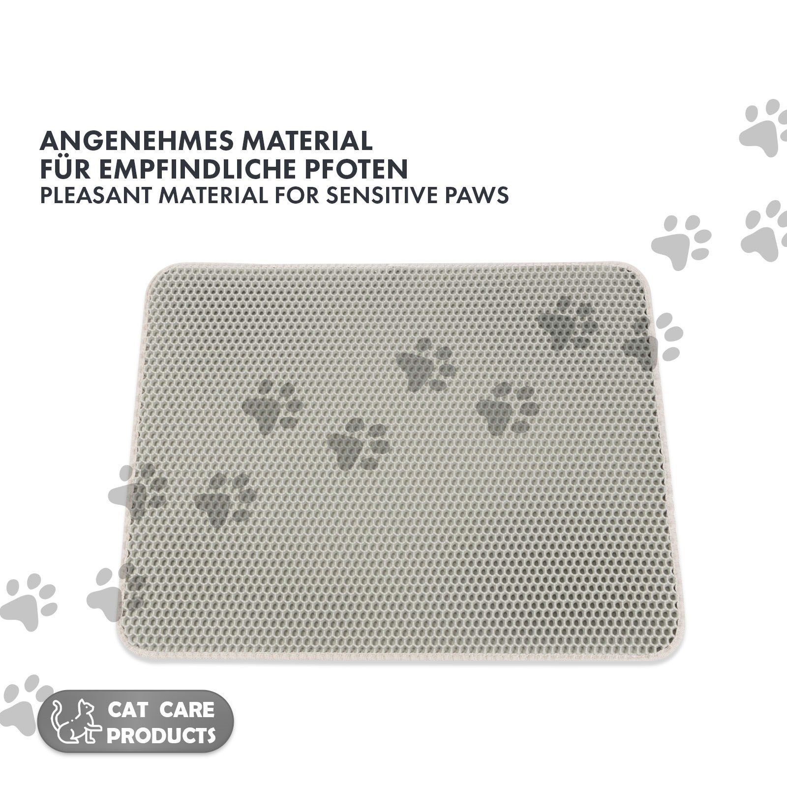 Kubus Katzentoilette Katzenstreumatte Kira, Doppelschichtiges Waben-Design, Verschiedene Farben