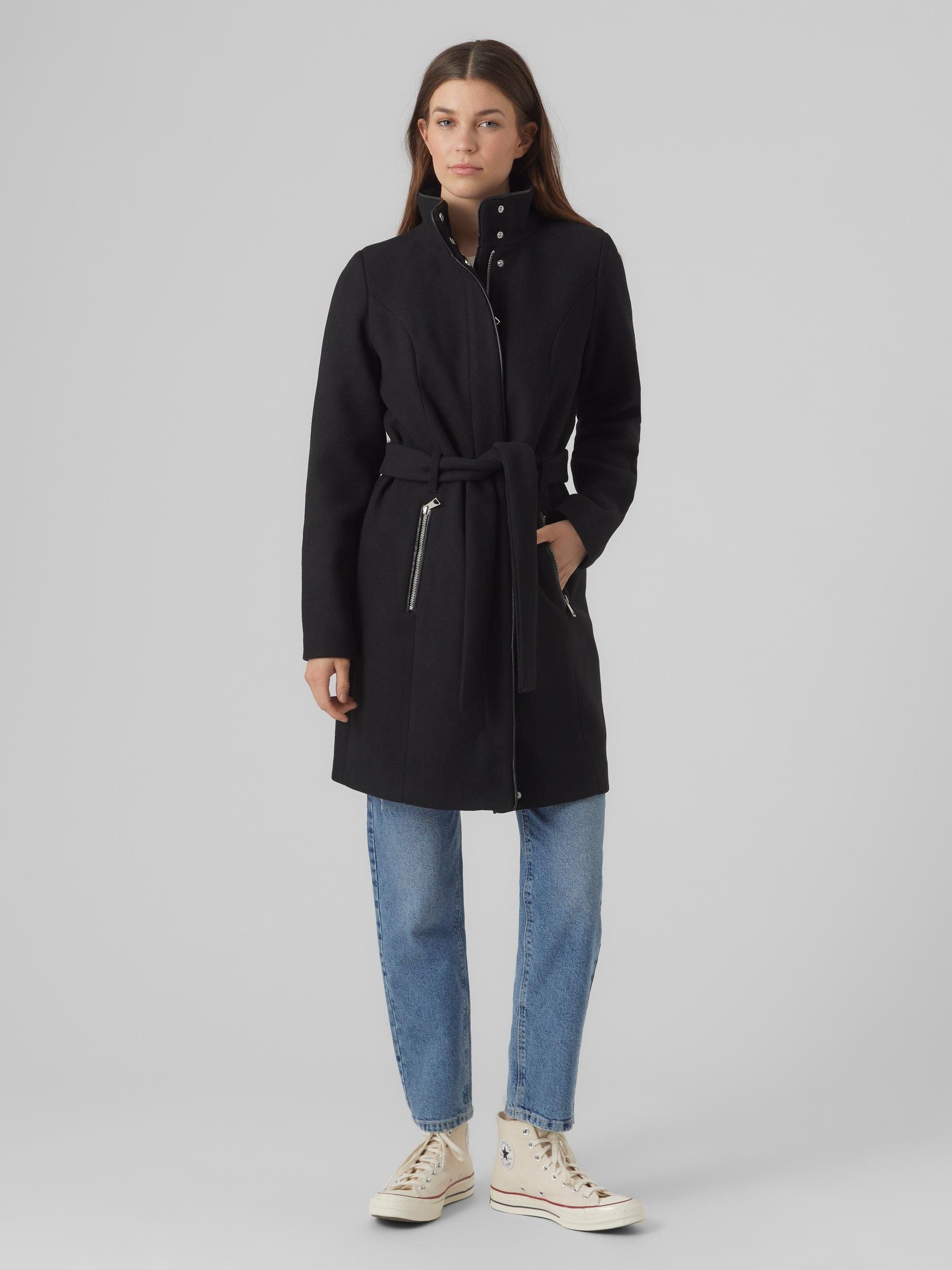 Vero Moda Kurzmantel VMCLASS BESSY AW23 WOOL JACKET GA BOOS, Futter aus  recyceltem Polyester für ein angenehmes Tragegefühl