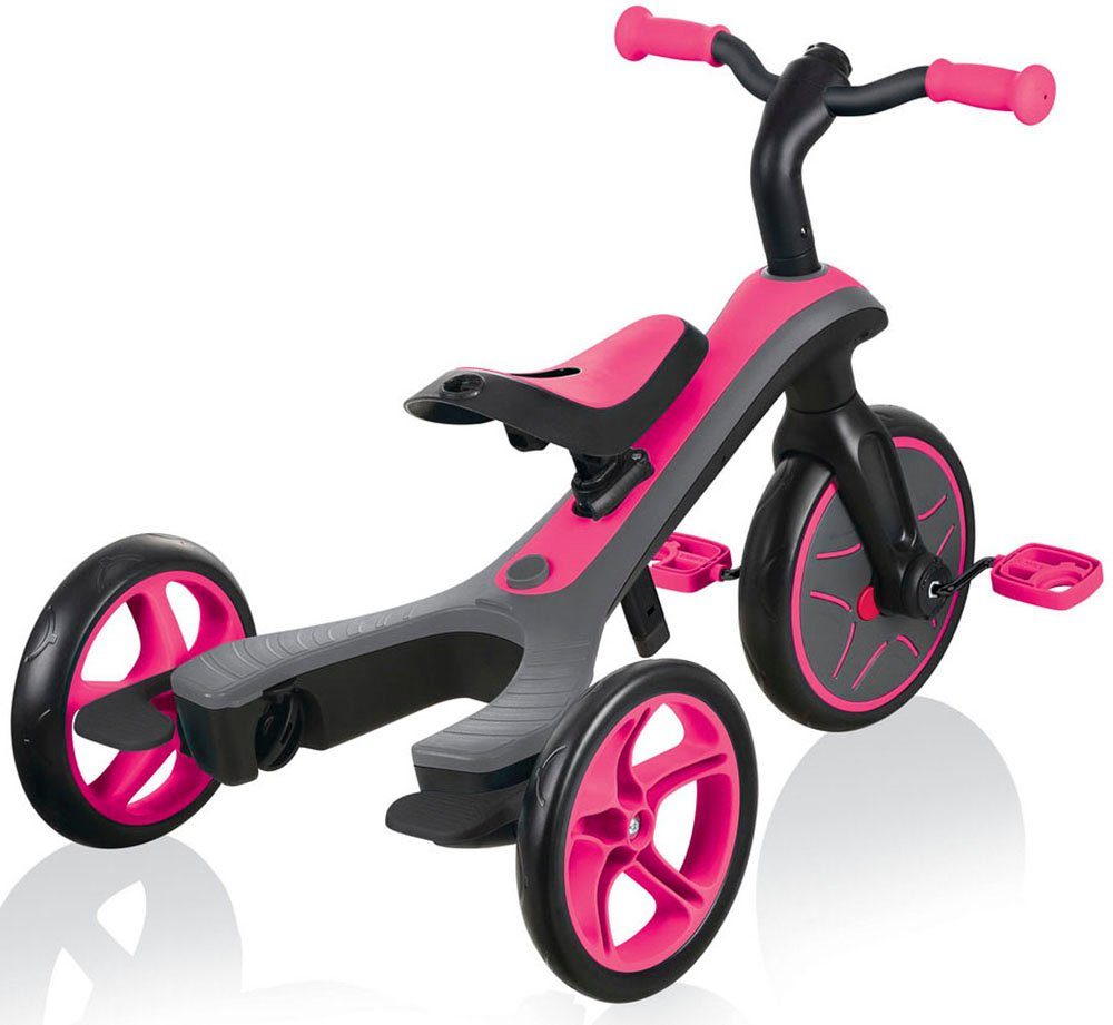 authentic sports & toys Globber TRIKE 4in1 EXPLORER Dreirad pink