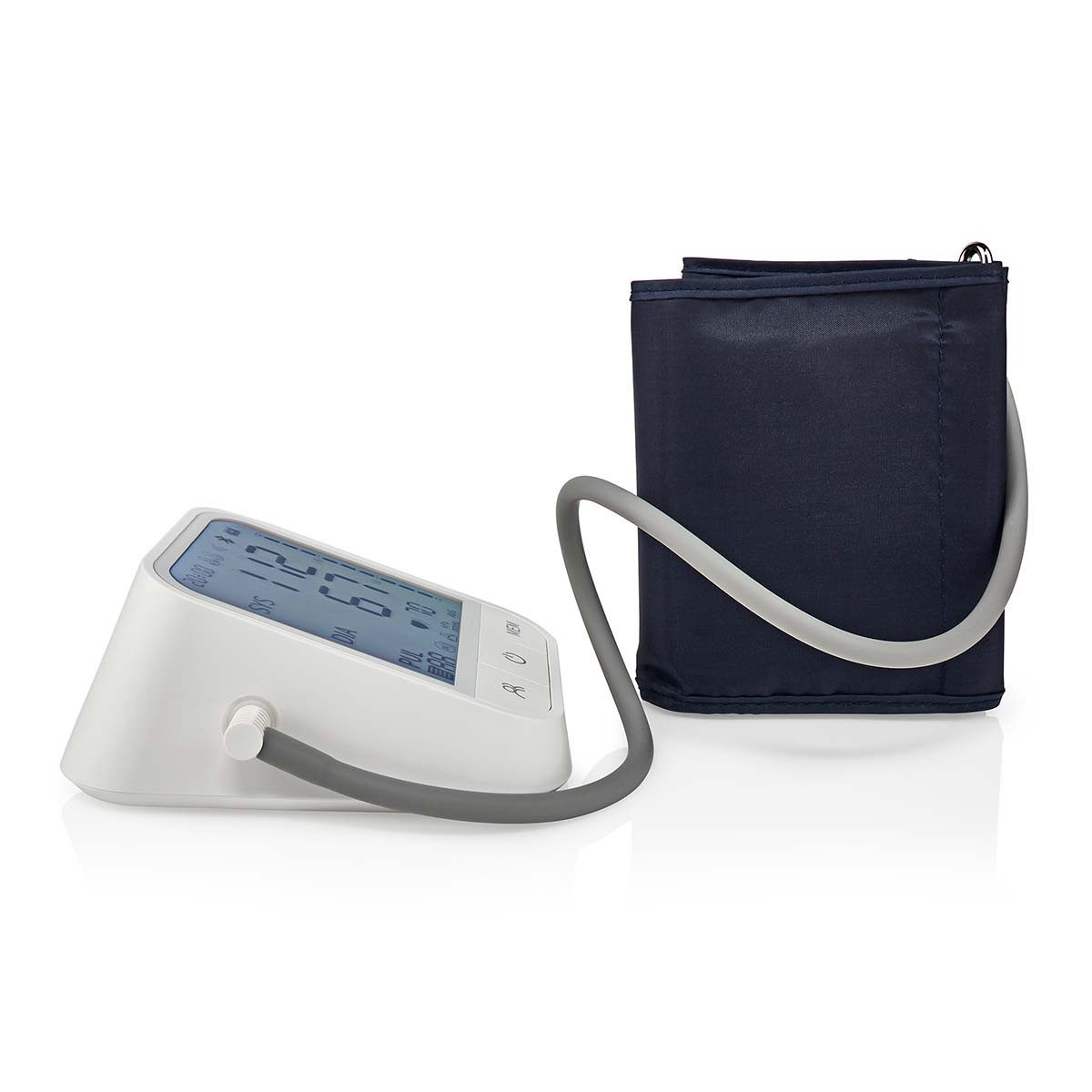 Nedis Blutdruckmessgerät BTHBP10WT, Bluetooth, Arrhythmie-Erkennung, komfortable Nutzung für Zuhause