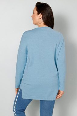 MIAMODA Strickpullover Pullover Statement Saum hinten länger