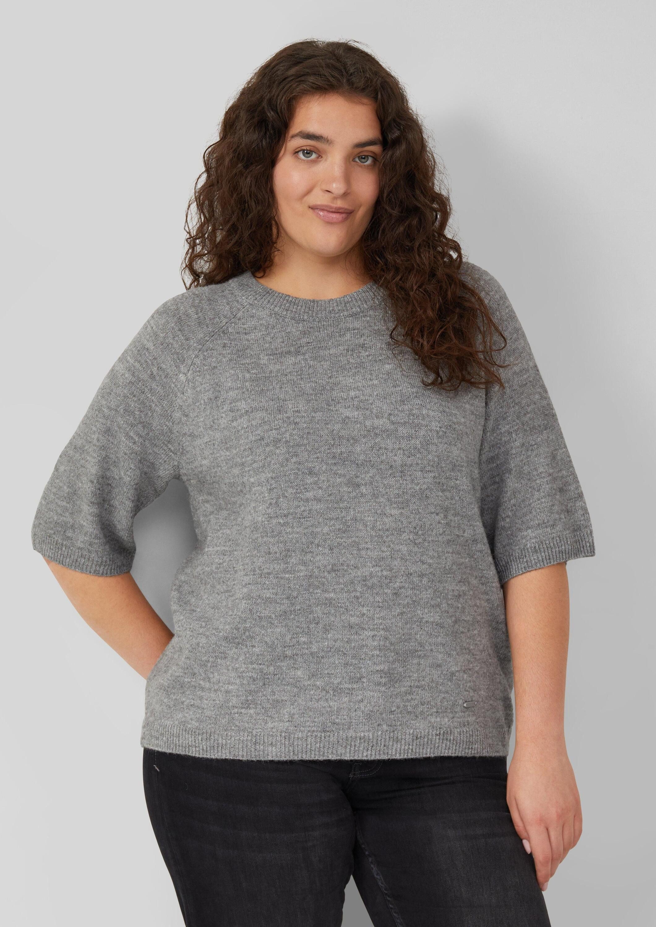 s.Oliver Kurzarmpullover Strickpullover Kurzarmpullover aus Alpakamix günstig online kaufen