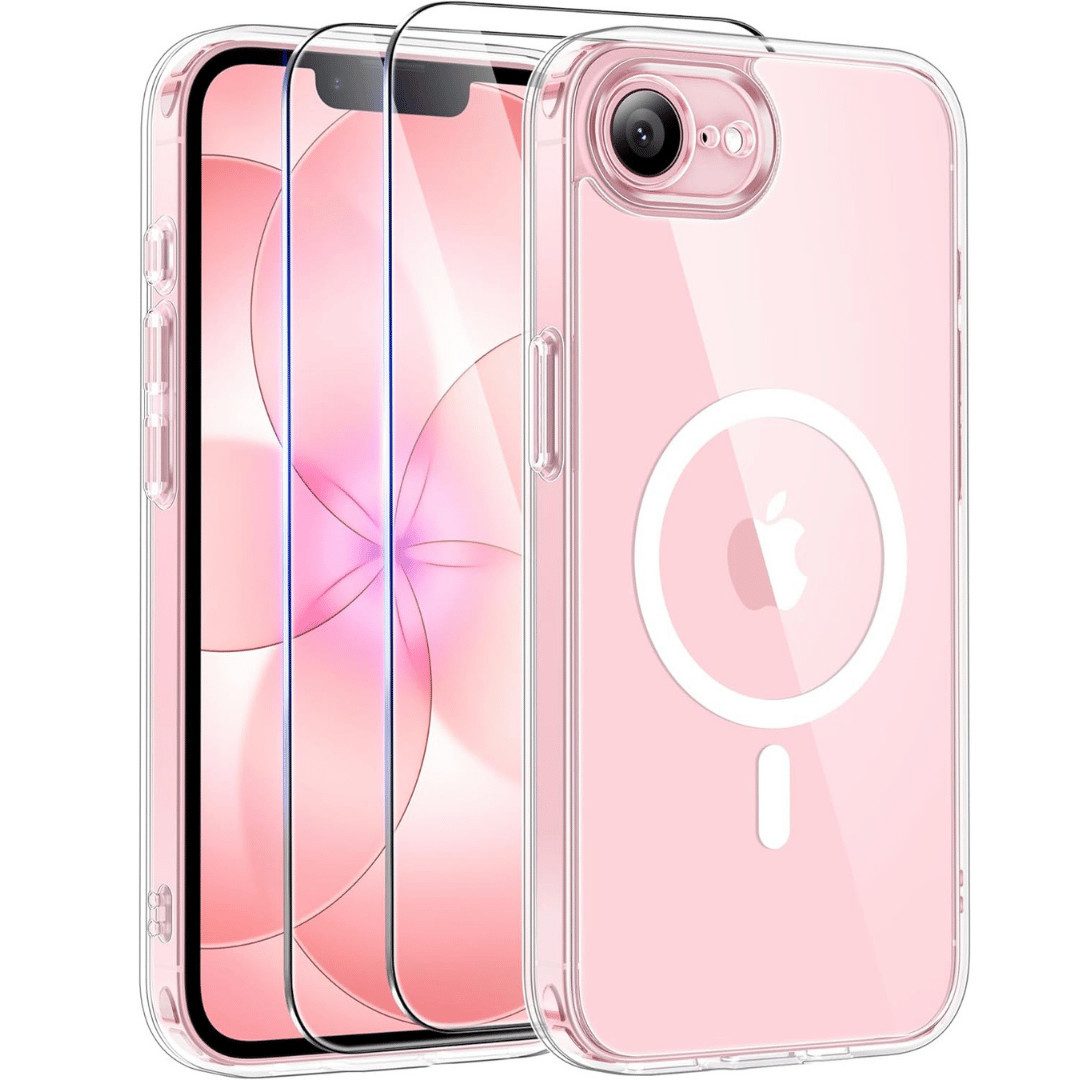 SmartUP Smartphone-Hülle + 2X Schutzglas für iPhone 17e MagSafe Panzerglas Panzerfolie Case 9H 6,1 Zoll, kompletter Rundumschutz, MagSafe-Technologie