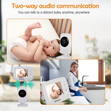 Cbei Video-Babyphone Babyphone mit Kamera, 3,2-Zoll-Bildschirm, Nachtsicht, Zwei-Wege-Audio, Temperaturüberwachung, 1-tlg.
