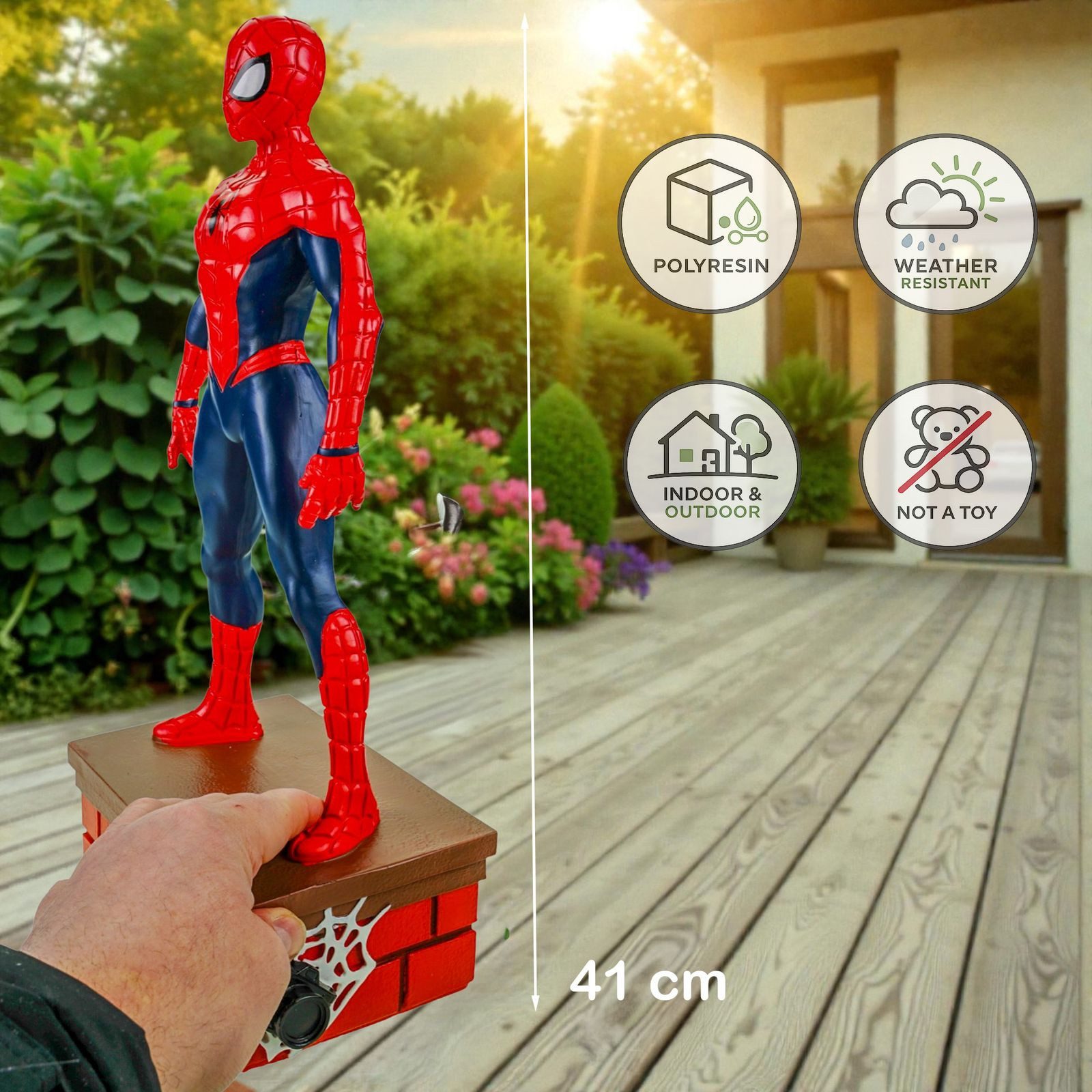 Disney Gartenfigur Spider-Man 41 cm Dekofigur Polyresin Figur für In- und Outdoorbereich