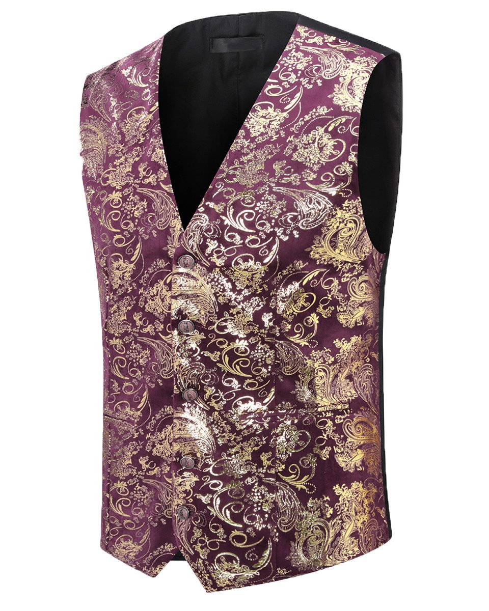 Allthemen Anzugweste Elegante Jacquard Anzugweste für Hochzeit und Party günstig online kaufen