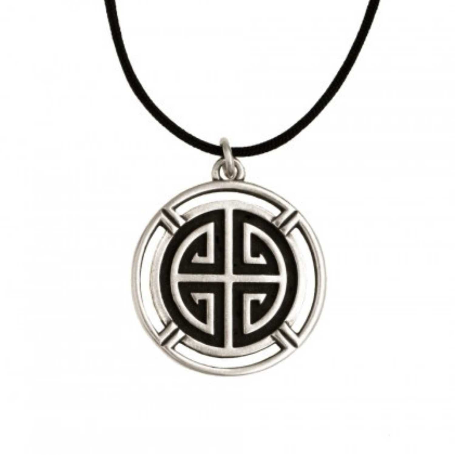 ESCULPTA Silberkette Amulett Labyrinth Anhänger silber