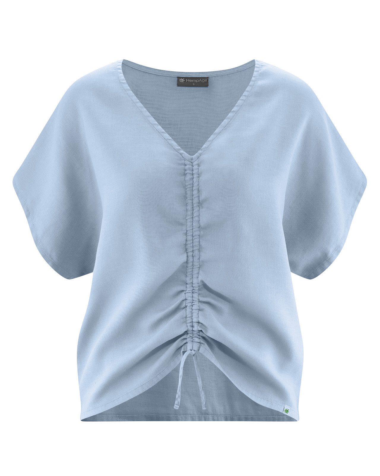 HempAge Hemdbluse Geraffte Sommerbluse Hanf/Biobaumwolle - Casual Fit