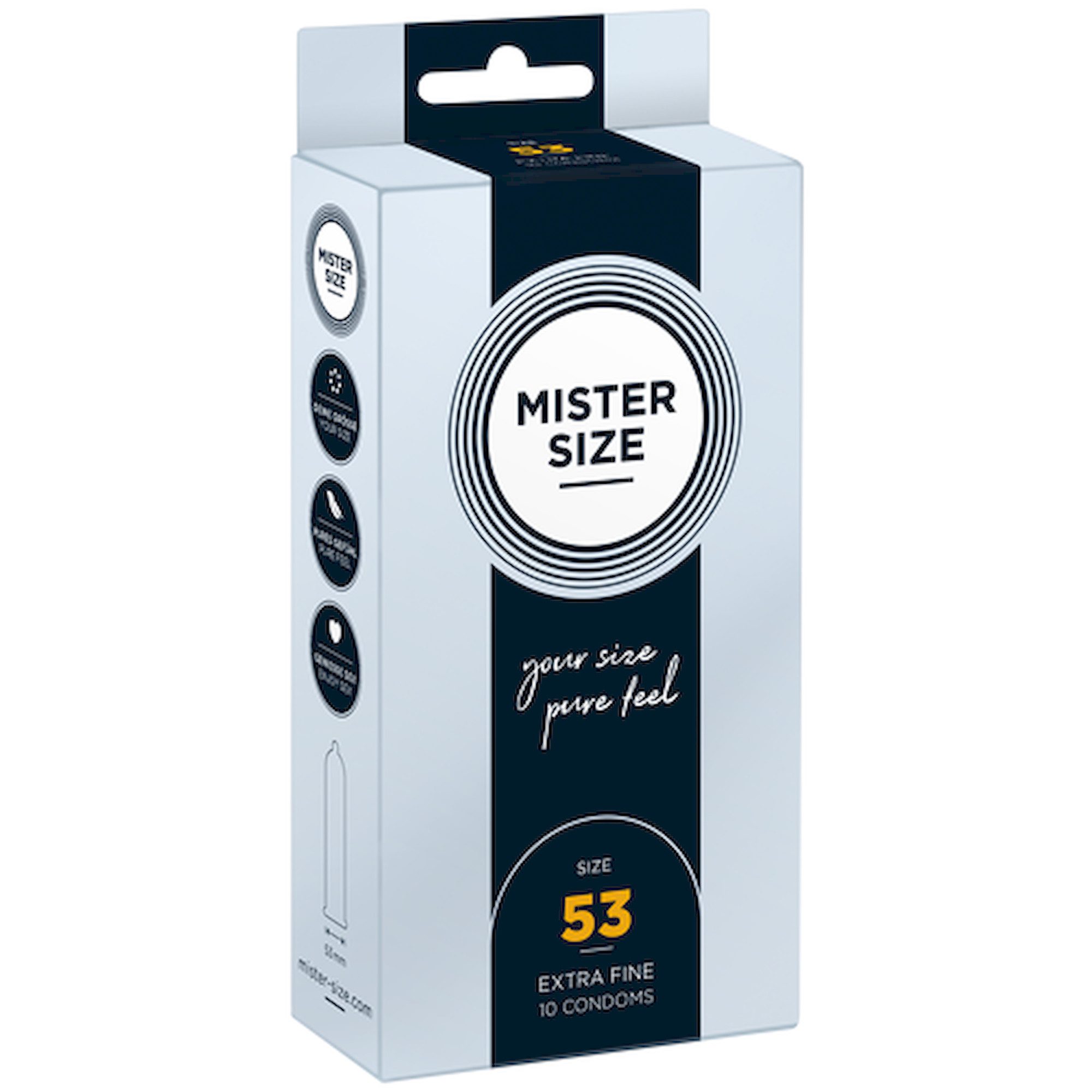 MISTER SIZE Kondome Mister Size Single: 53 (fein & gediegen), 10 Kondome
