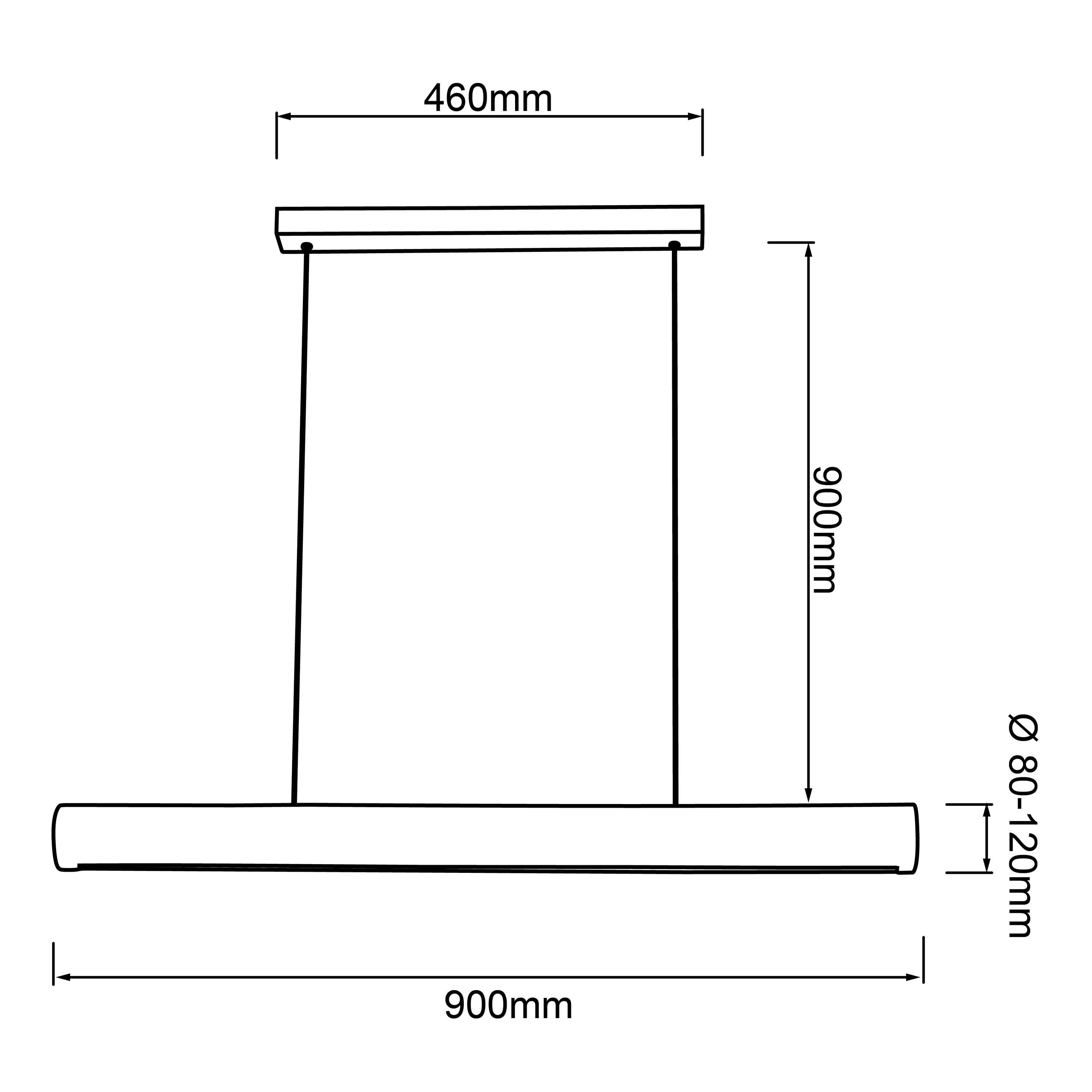 Brilliant Pendelleuchte Odun, 3000K, 90cm Pendelleuchte 1x integriert LED gebeizt, LED Odun Lampe, kiefer