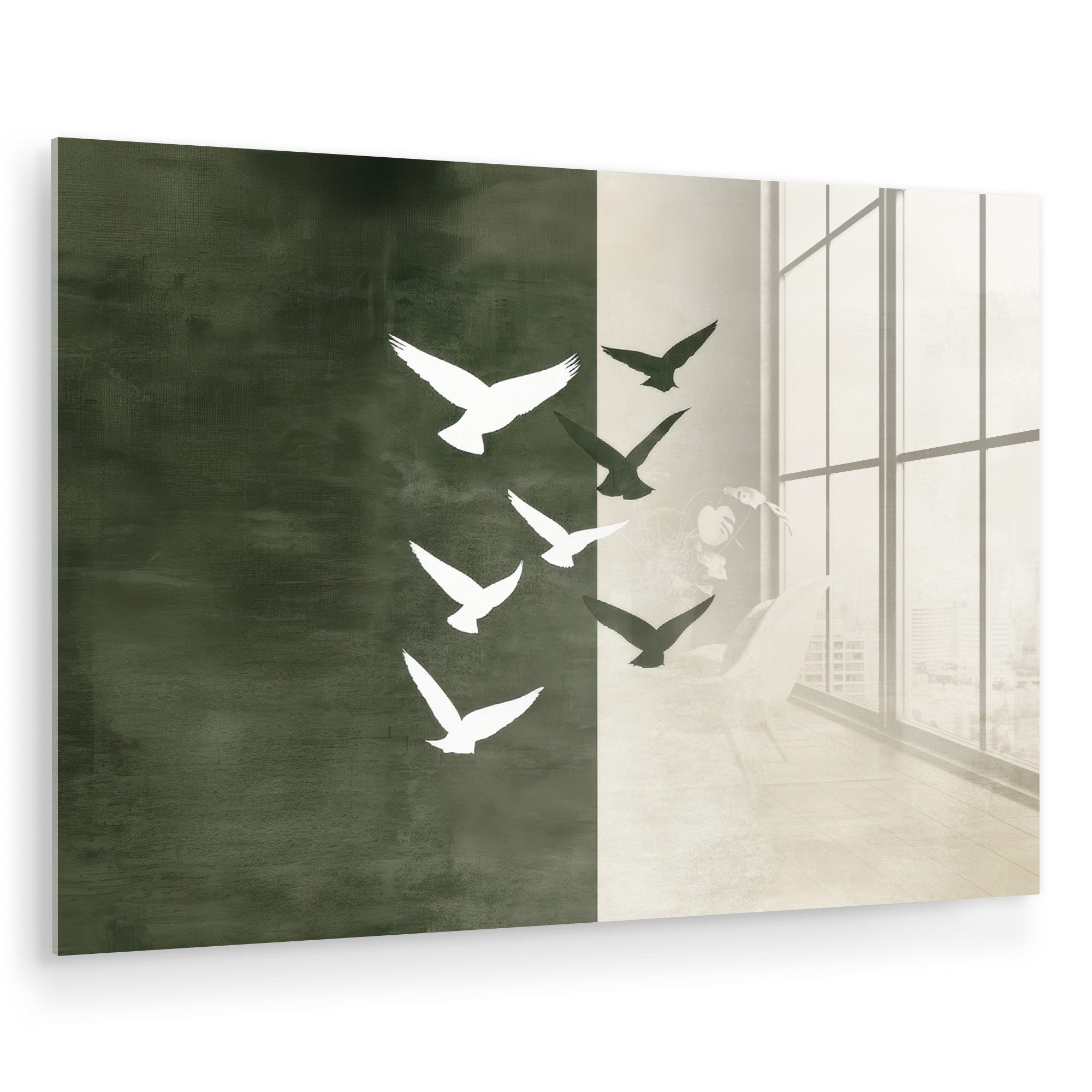 MuchoWow Acrylglasbild Japandi - Vogel - günstig online kaufen